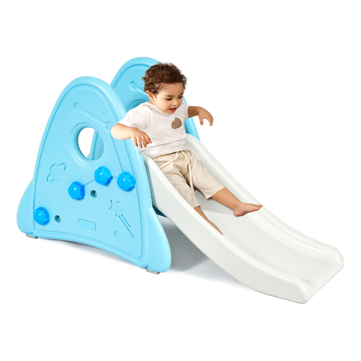 Costway Freestanding Baby Slide Indoor First Play Climber Slide Set for Boys Girls