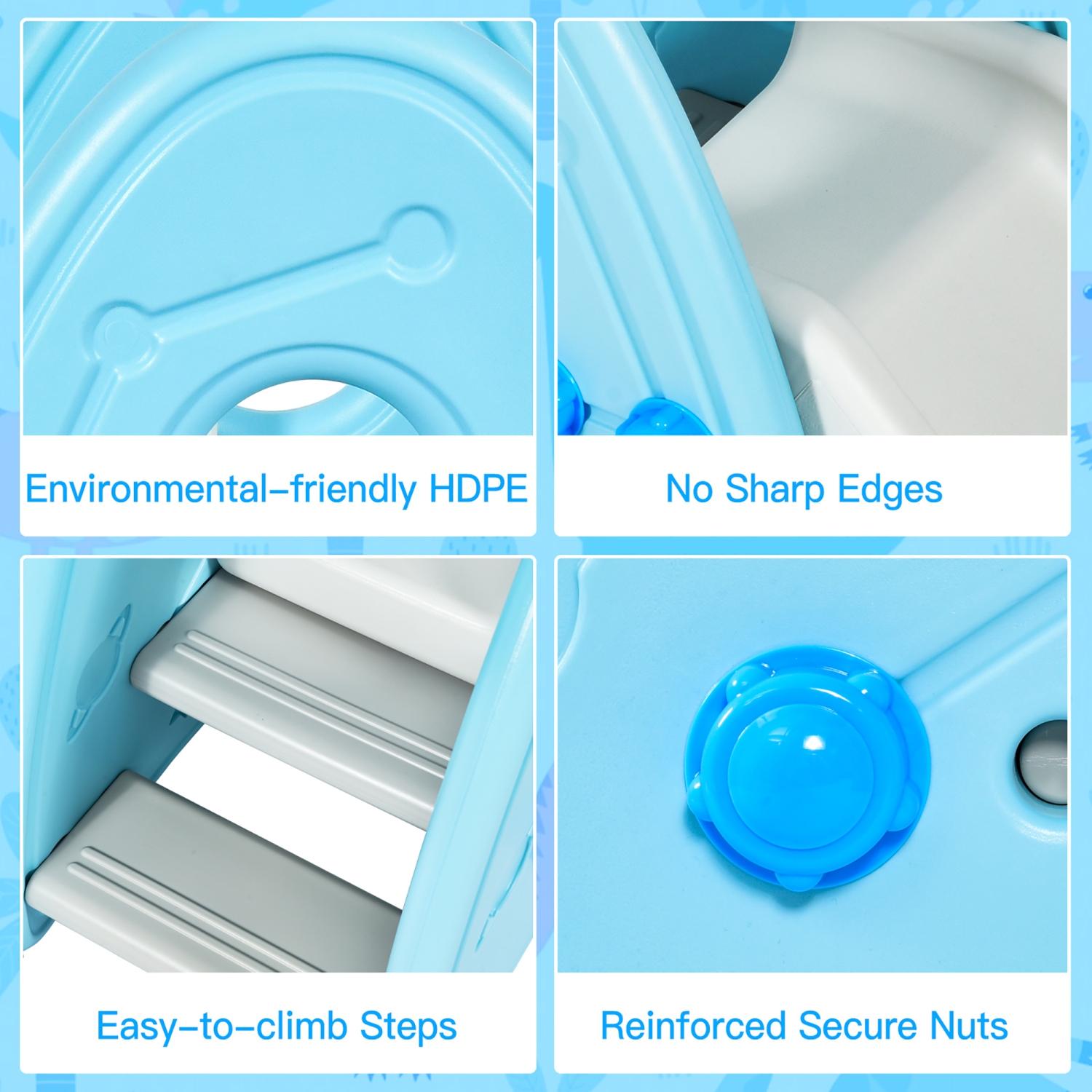 Costway Freestanding Baby Slide Indoor First Play Climber Slide Set for Boys Girls