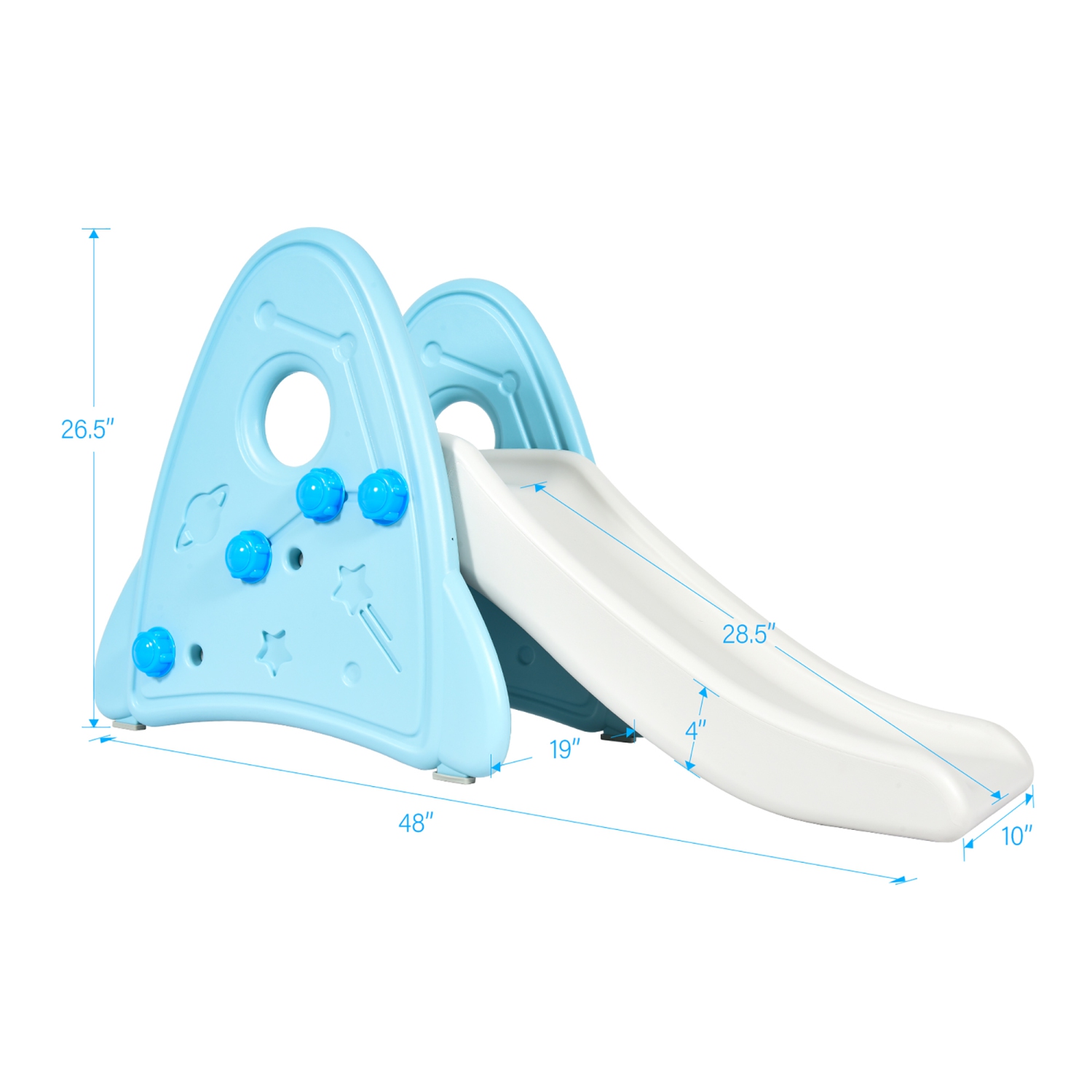 Costway Freestanding Baby Slide Indoor First Play Climber Slide Set for Boys Girls