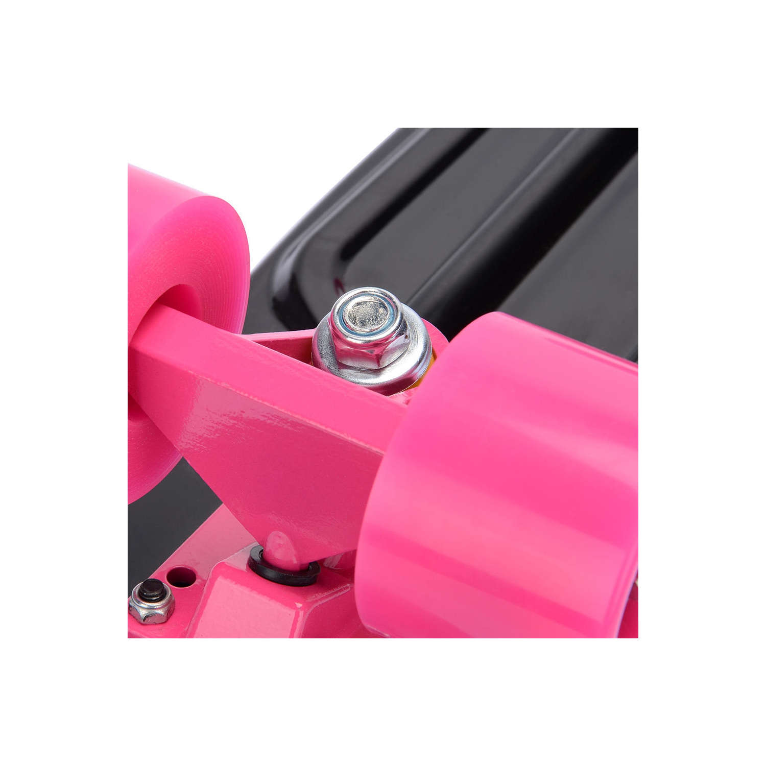 PHAT™ Plastic Cruiser Skateboard with All-in-One Skate T-Tool，22" Mini Street Surfing Skate board - Black Pink