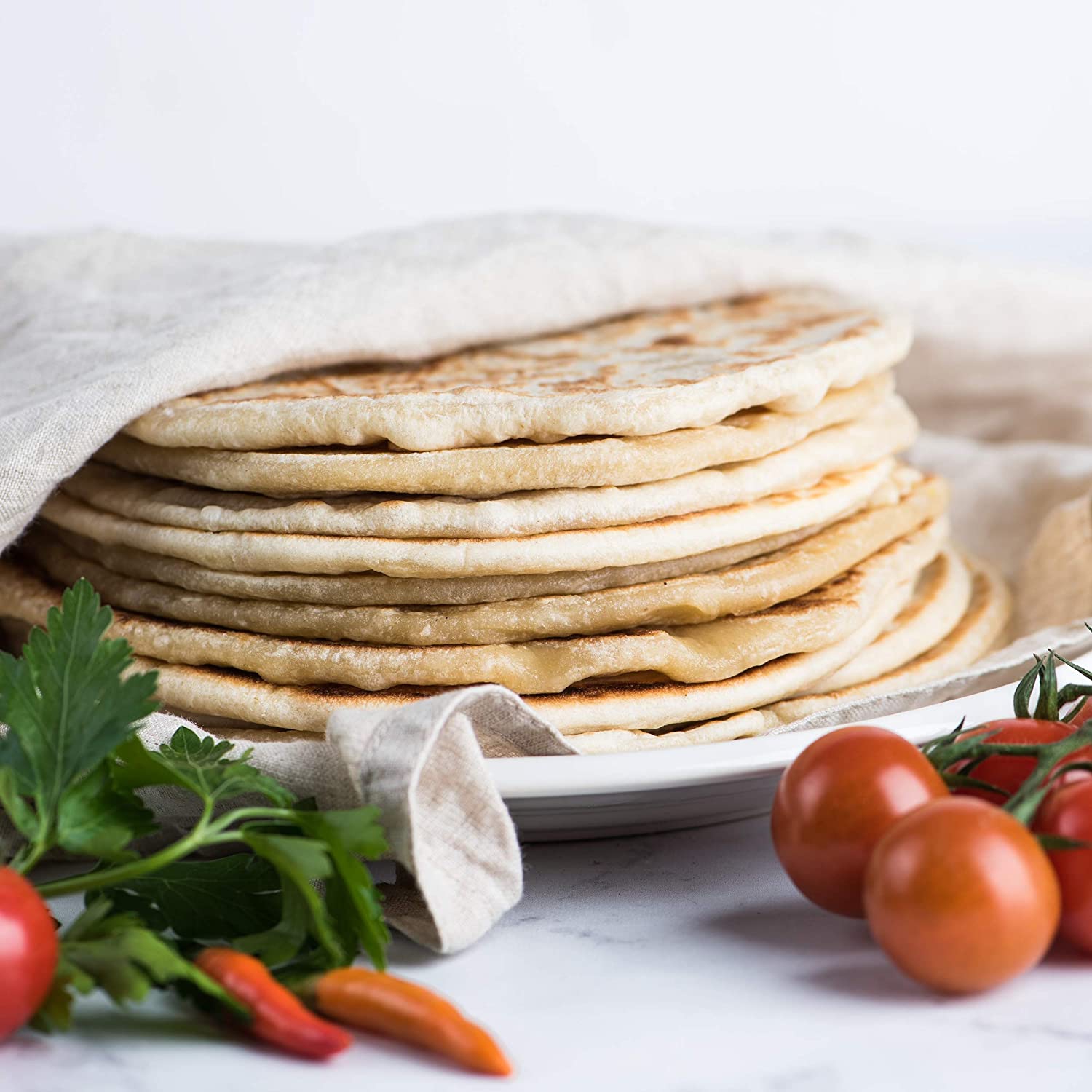 Chef Tacos Authentic Cast Iron Tortilla Press, 8-Inch, Pre-seasoned Corn or Flour Tortilla Maker, Pataconera, Roti Dough