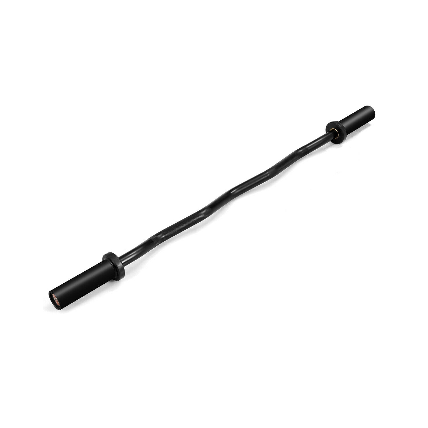Goplus 48''Phosphate Steel Olympic EZ Curl Bar 28mm Grip Home Gym Fitness Equipment