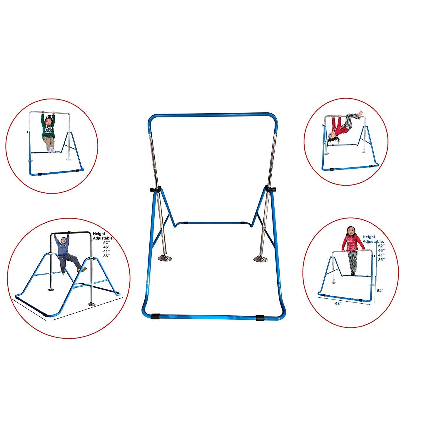 Gymnastics Bar Kids Home Training Kip Bar | Expandable Horizontal Kip Bar Folding Home Gym Equipment Boys and Girls | Junior Gymnastics Jungle Gym