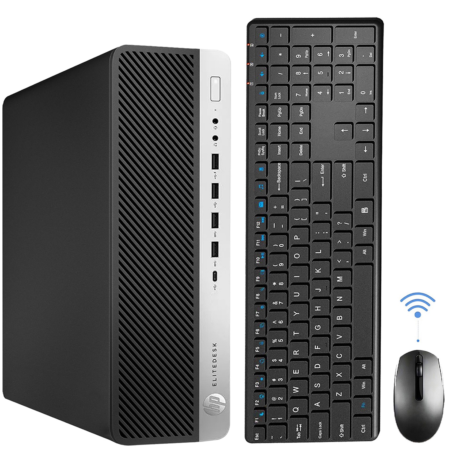 Ordinateur de bureau HP EliteDesk 800 G3 SFF Intel Core i5 6500@3.2GHz 16 Go de RAM DDR4 512 Go SSD Windows 10 Home Clavier et souris WiFi remis à