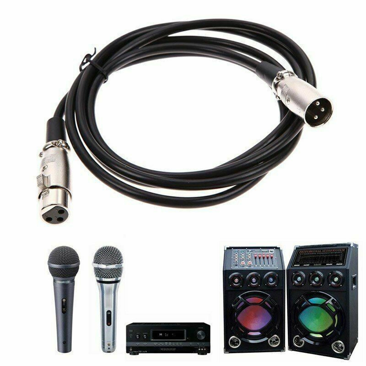 ISTAR Flexible Premier Series 3 Pin XLR Male to XLR Female Cable 2 Meter  XLR Cable Microphone Extension Balanced Audio Cable for Phantom Power,  Amplifier Mixer