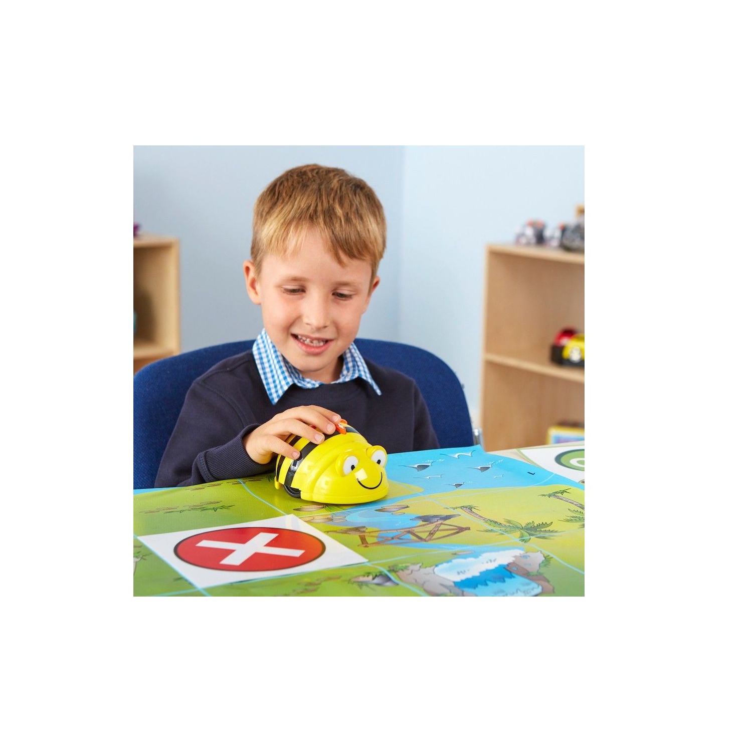 MERCONNET TTS Bee-Bot Programmable Robot Toy, City Floor Placemats Toy Fantasy Island Floor Placemats