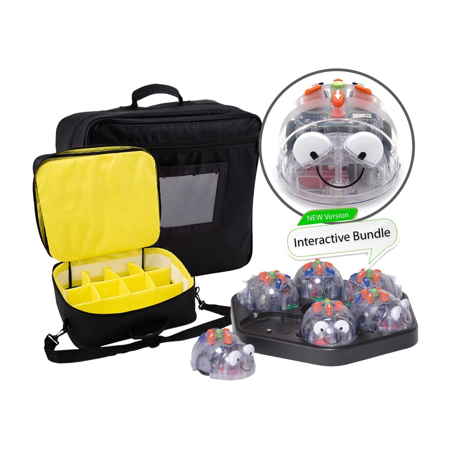 TTS Bee-Bot/Blue-Bot Programmable Robot Toy City Floor Placemats Hive Storage Bag with 6-Blue-Bots & Docking Station