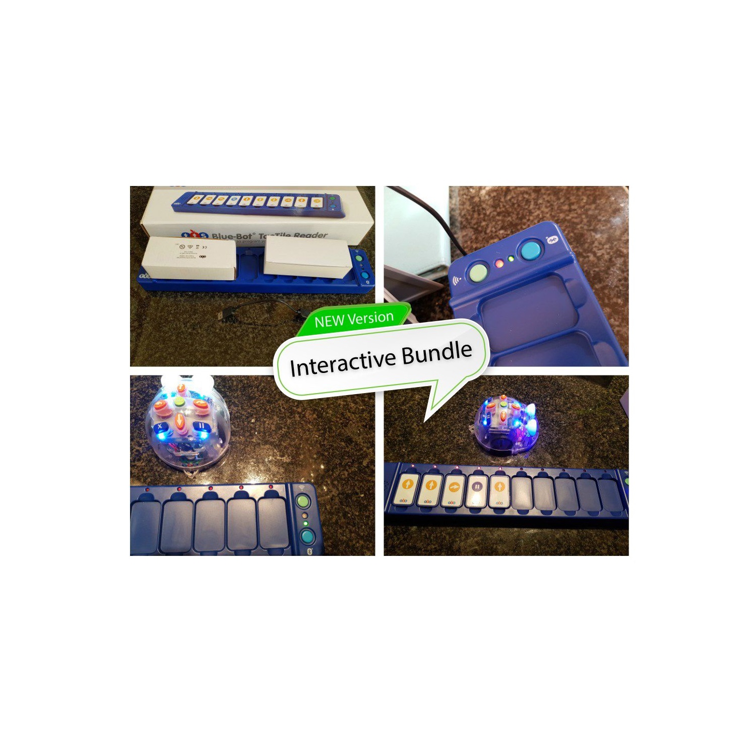 TTS Blue-Bot Floor Programming Toy Robots - TacTile Reader, Starter Pack