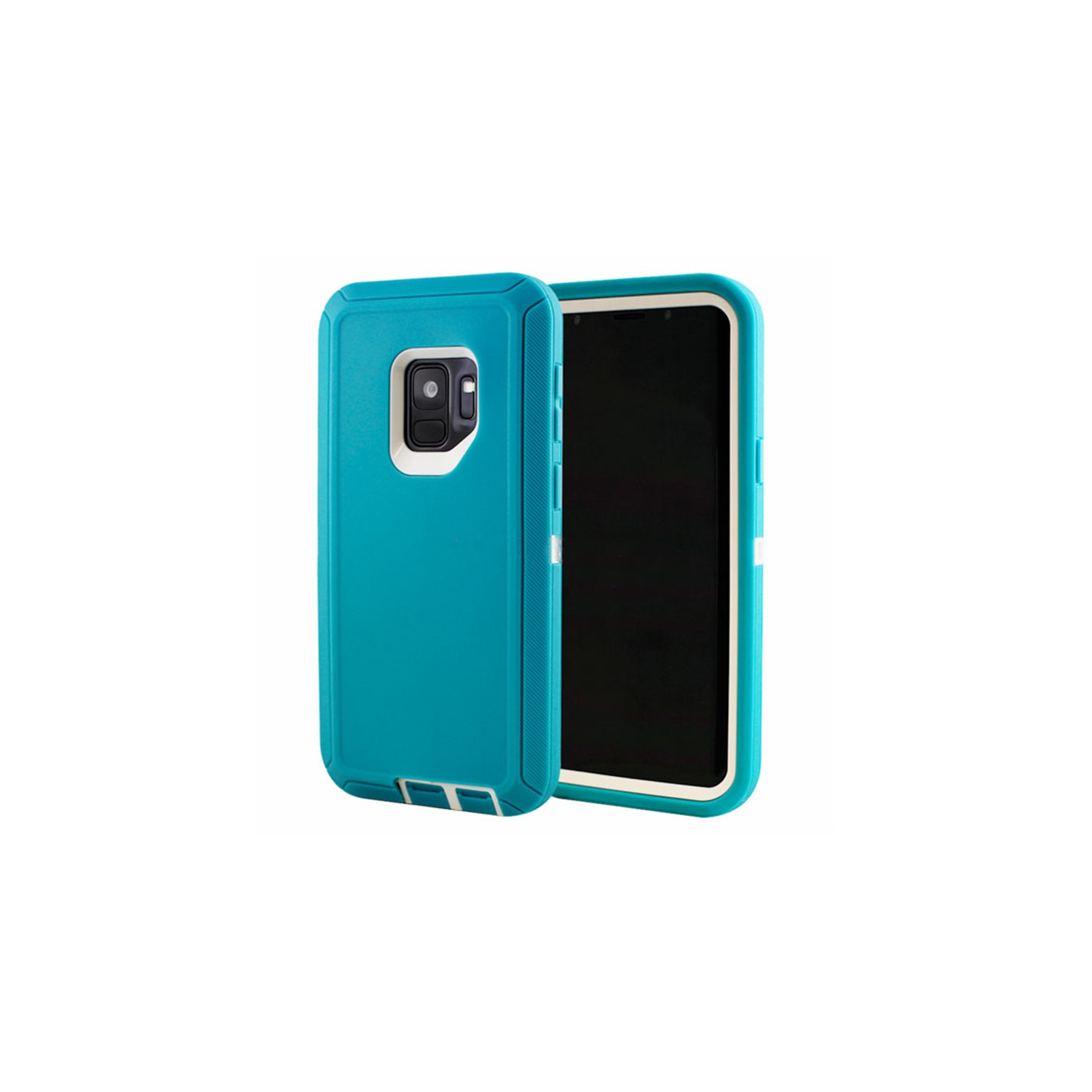 【CSmart】 Anti-Drop Triple 3 Layers Shockproof Heavy Duty Defender Hard Case for Samsung Galaxy S9 Plus S9+, Mint