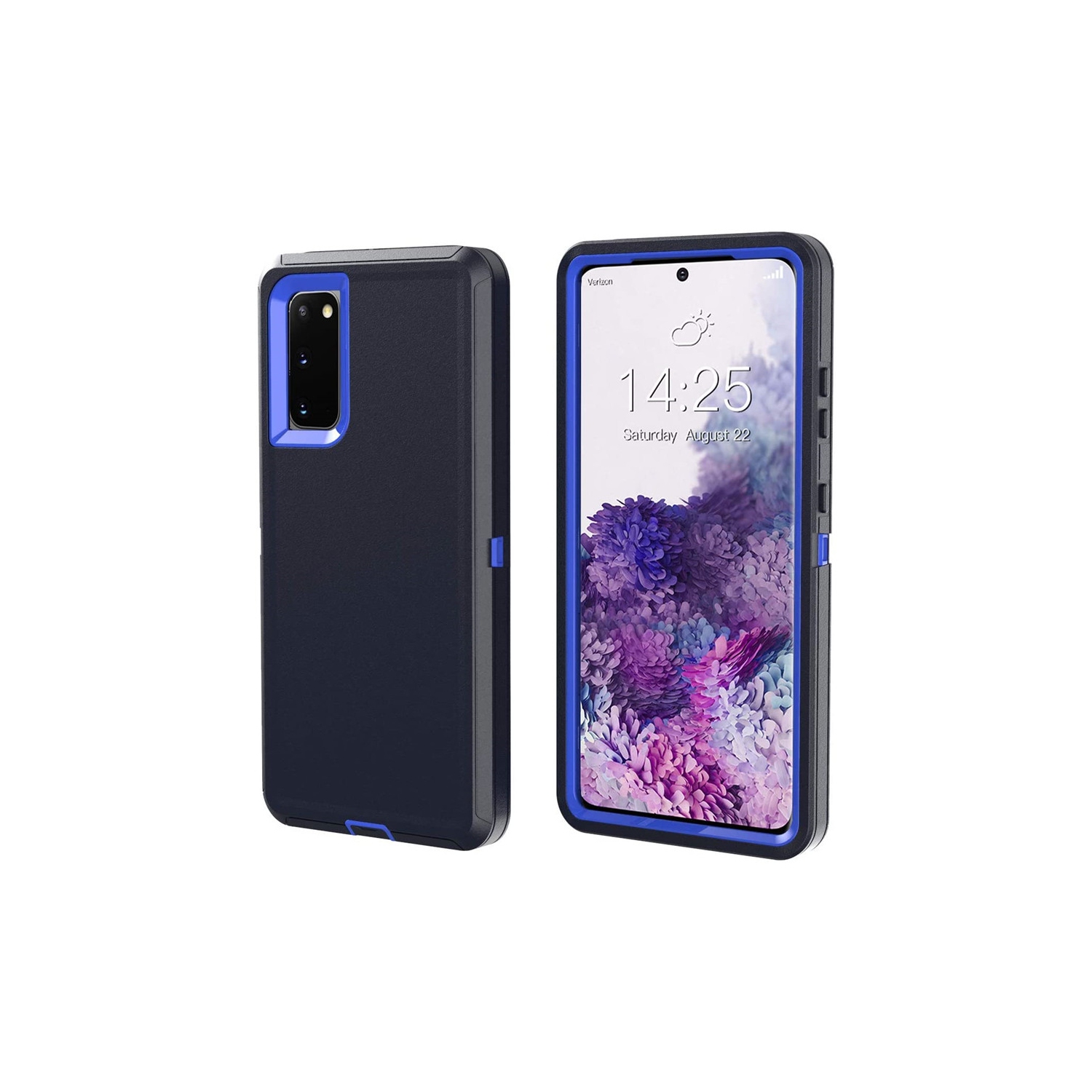 【CSmart personnalisé de protection contre les chutes triple de 3 couches, étui rigide antichoc robuste Defender pour Galaxy S20 FE de Samsung, bleu