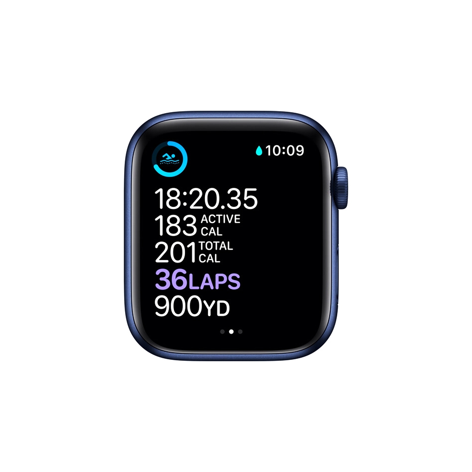 Apple Watch Series 6 40mm Blue Aluminum Case with Deep Navy Sport Band - New