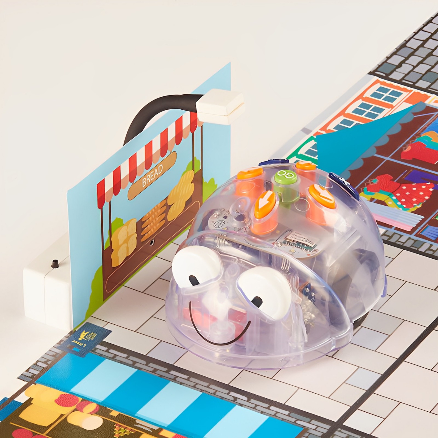 TTS Blue-Bot Floor Bundle Floor Educational Fun Robot Toy - Programmable Robot Toys for Kids, City Floor Placemats | Above 3 years toy