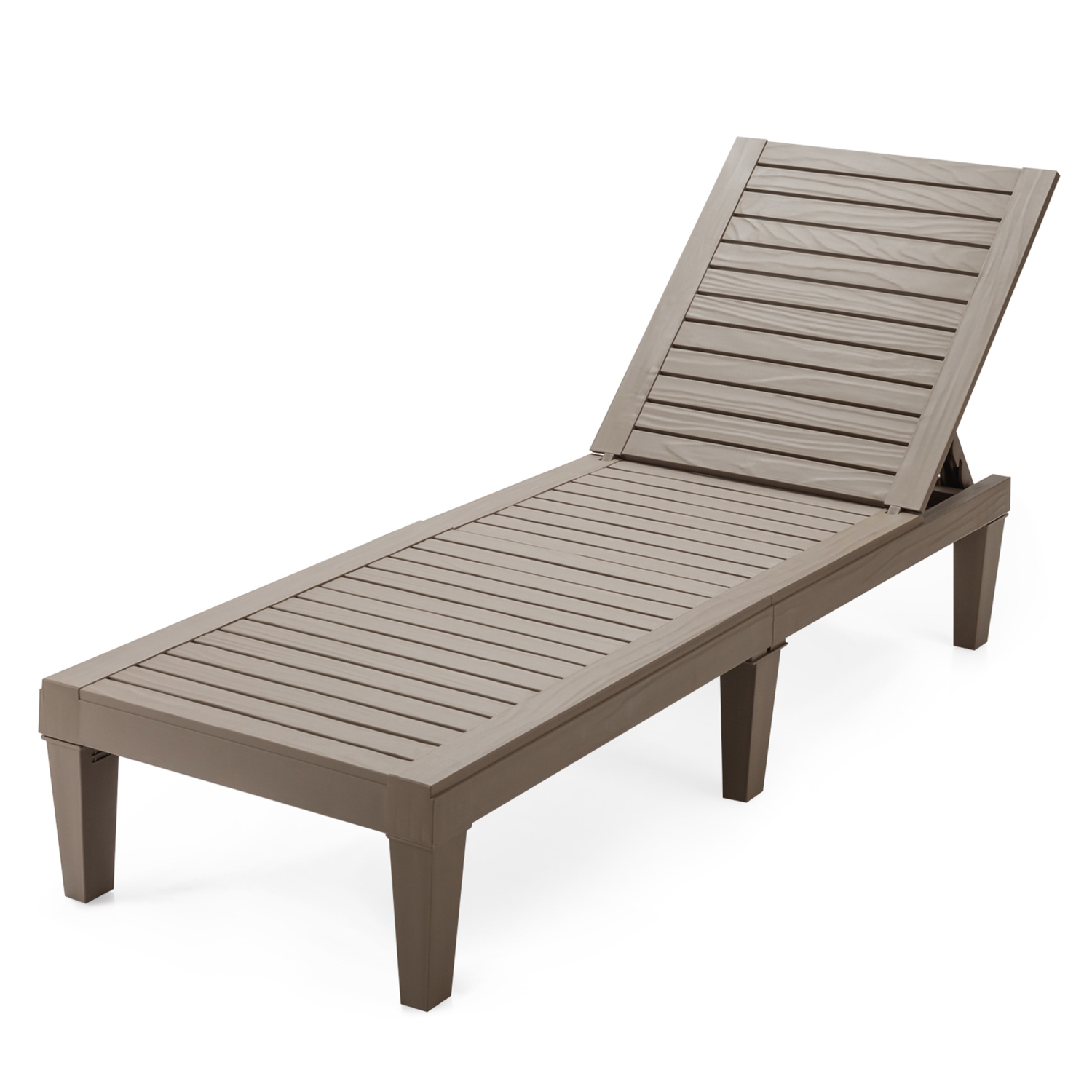 Chaise longue de patio inclinable Gymax avec dossier ajustable