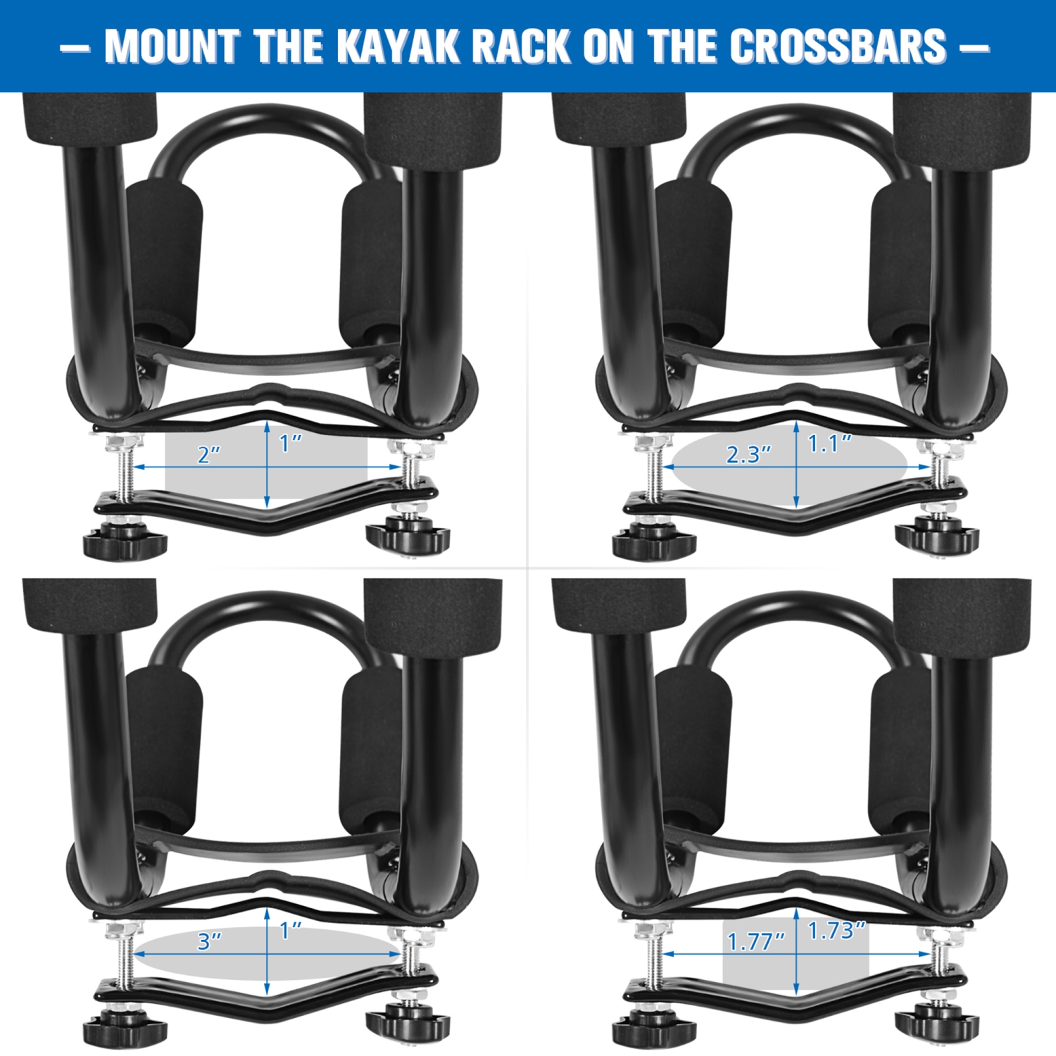 Porte-kayak pour voiture Gymax – lot de 2