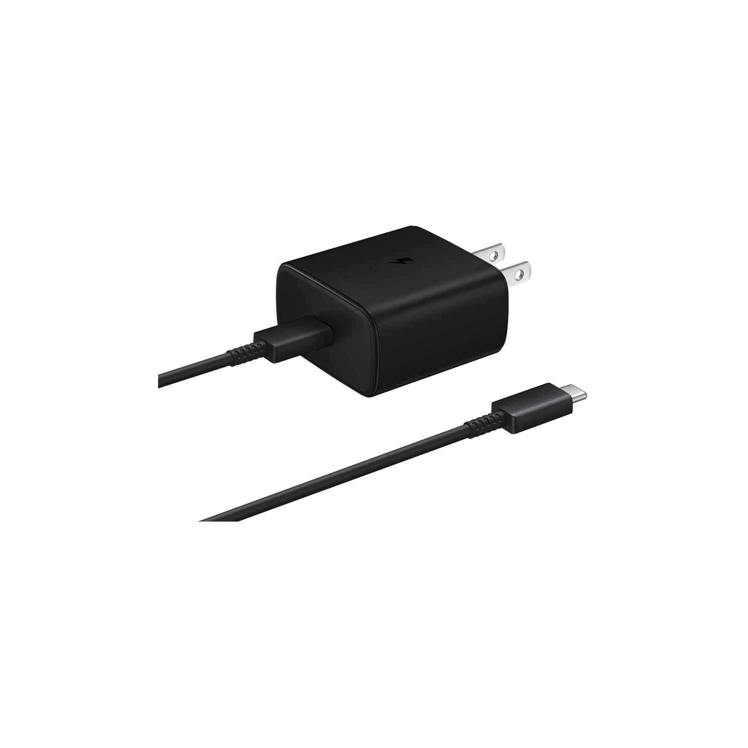 (CABLESHARK) Samsung COMPATIBLE 45W USB-C Super Fast Charging Wall Charger (Black)