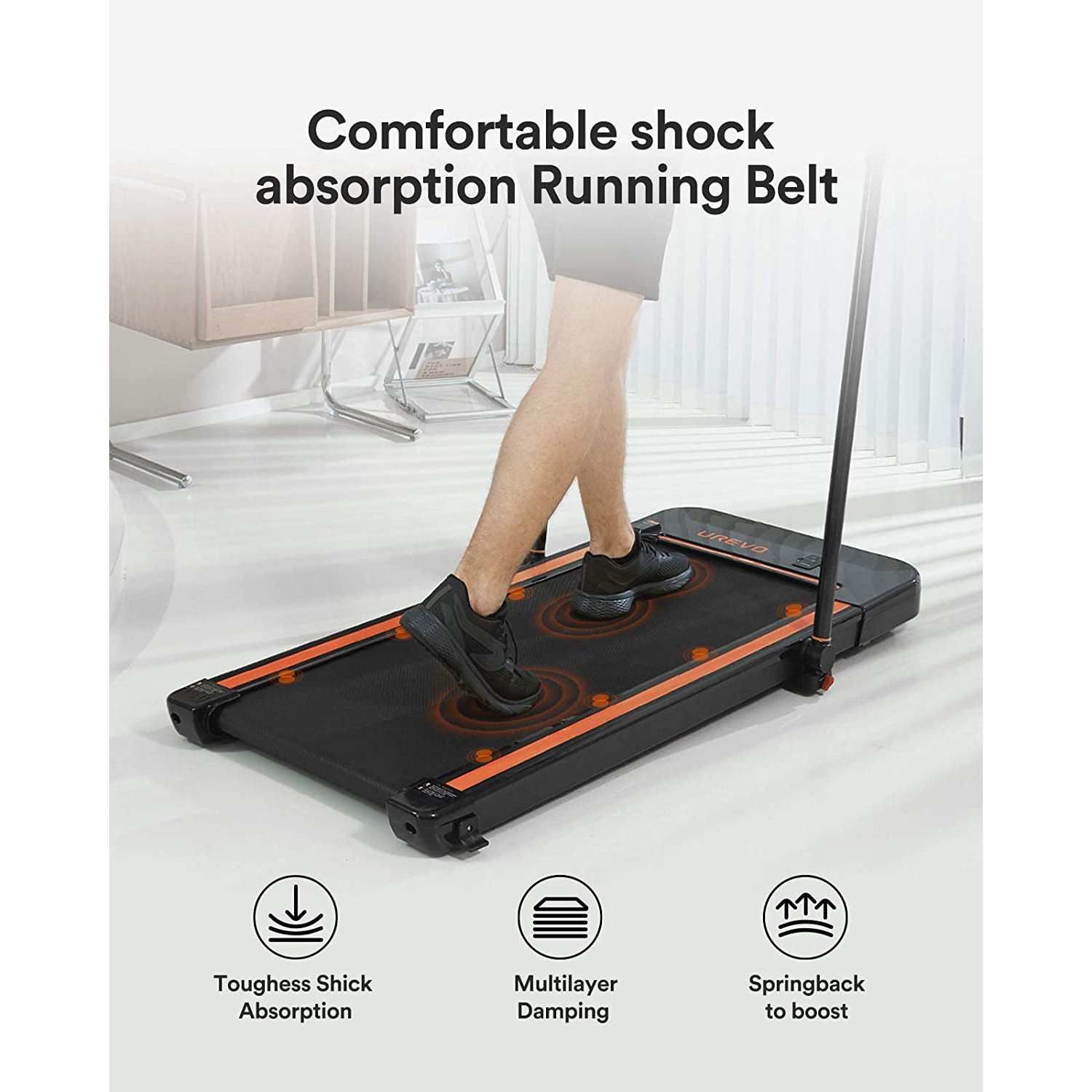 WINGOMART 2.5HP 2 in 1 Folding Under Desk Treadmill & Walking pad Folding Walking Jogging Machine UP to 12KM/H for Home & Office with Remote Control
