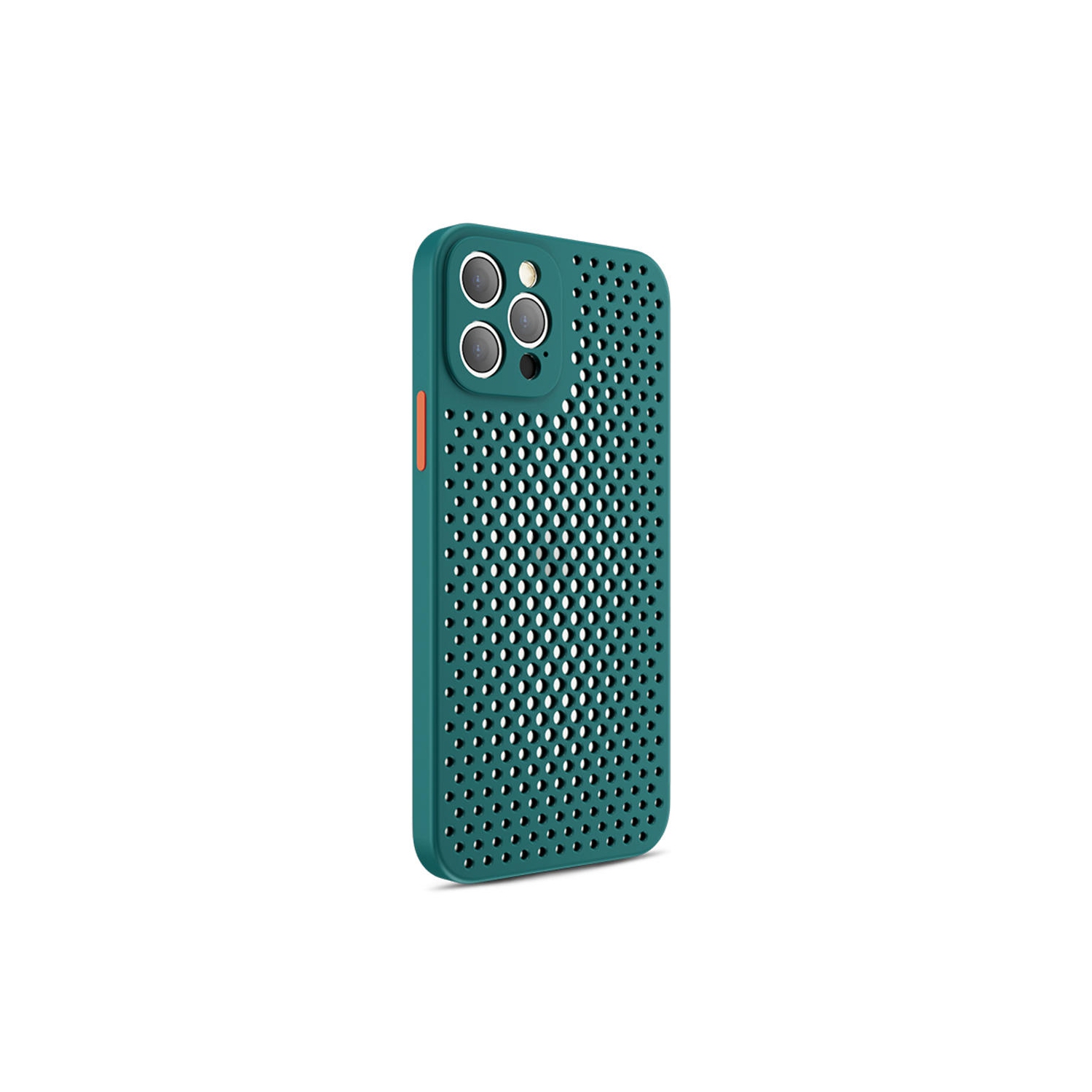 Breathable Mesh Heat Dissipation Phone Case For iPhone 12 Pro 6.1", green