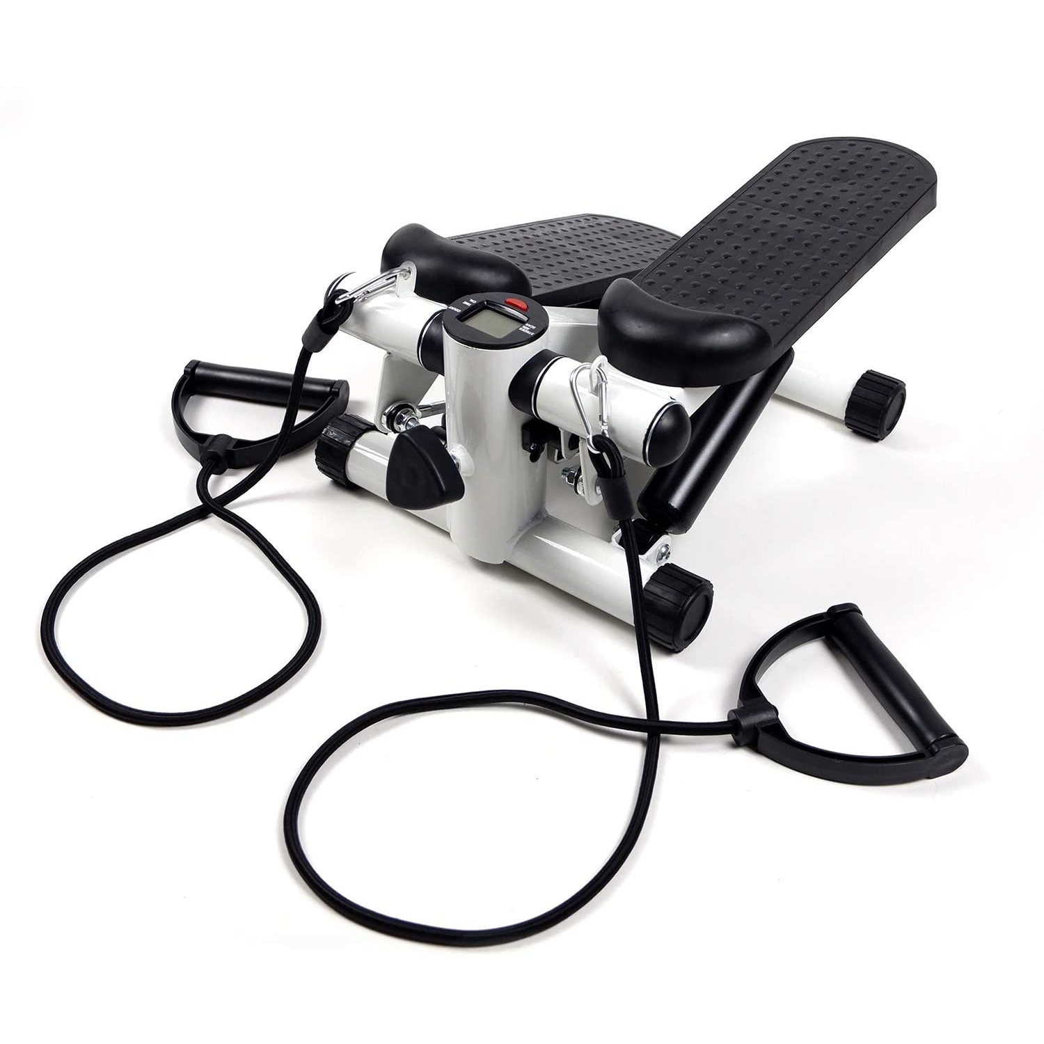 WINGOMART Adjustable Stair Stepper Exercise Equipment Step Machine Twisting Action Portable Hydraulic Cylinder with Resistance Band