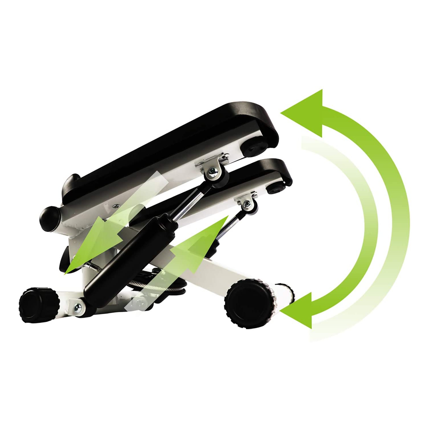 WINGOMART Adjustable Stair Stepper Exercise Equipment Step Machine Twisting Action Portable Hydraulic Cylinder with Resistance Band