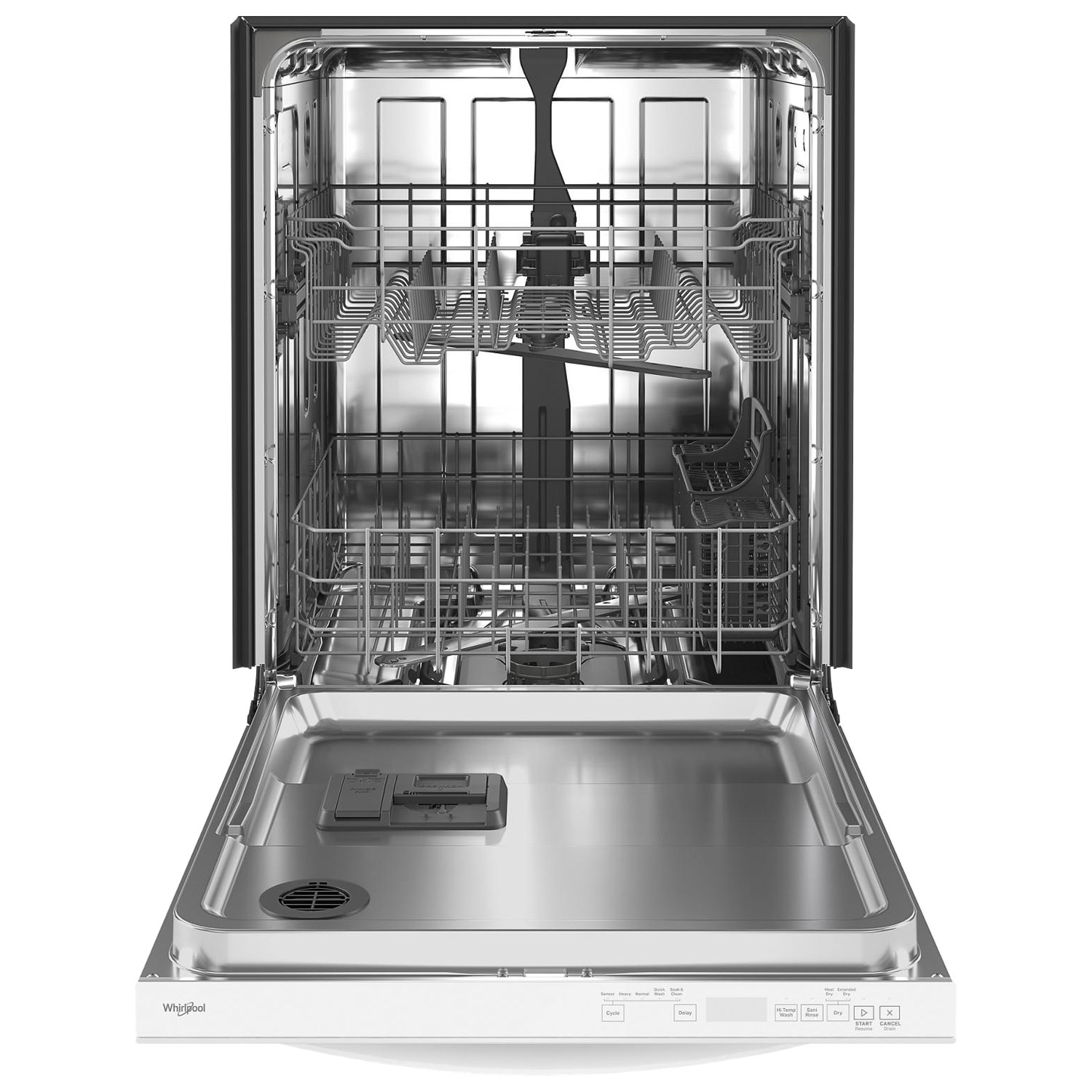 Lave-vaisselle encastrable 24 po 50 dB avec cuve en inox de Whirlpool - Blanc