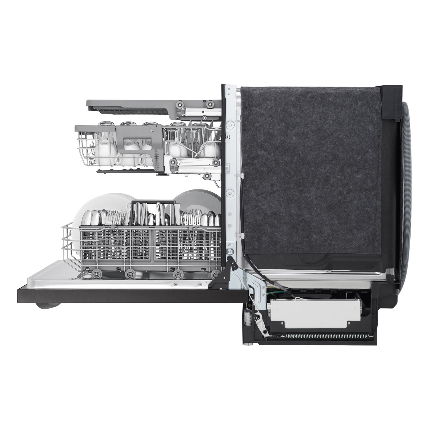 LG 24" 46dB Built-In Dishwasher with Third Rack - Black Stainless Steel