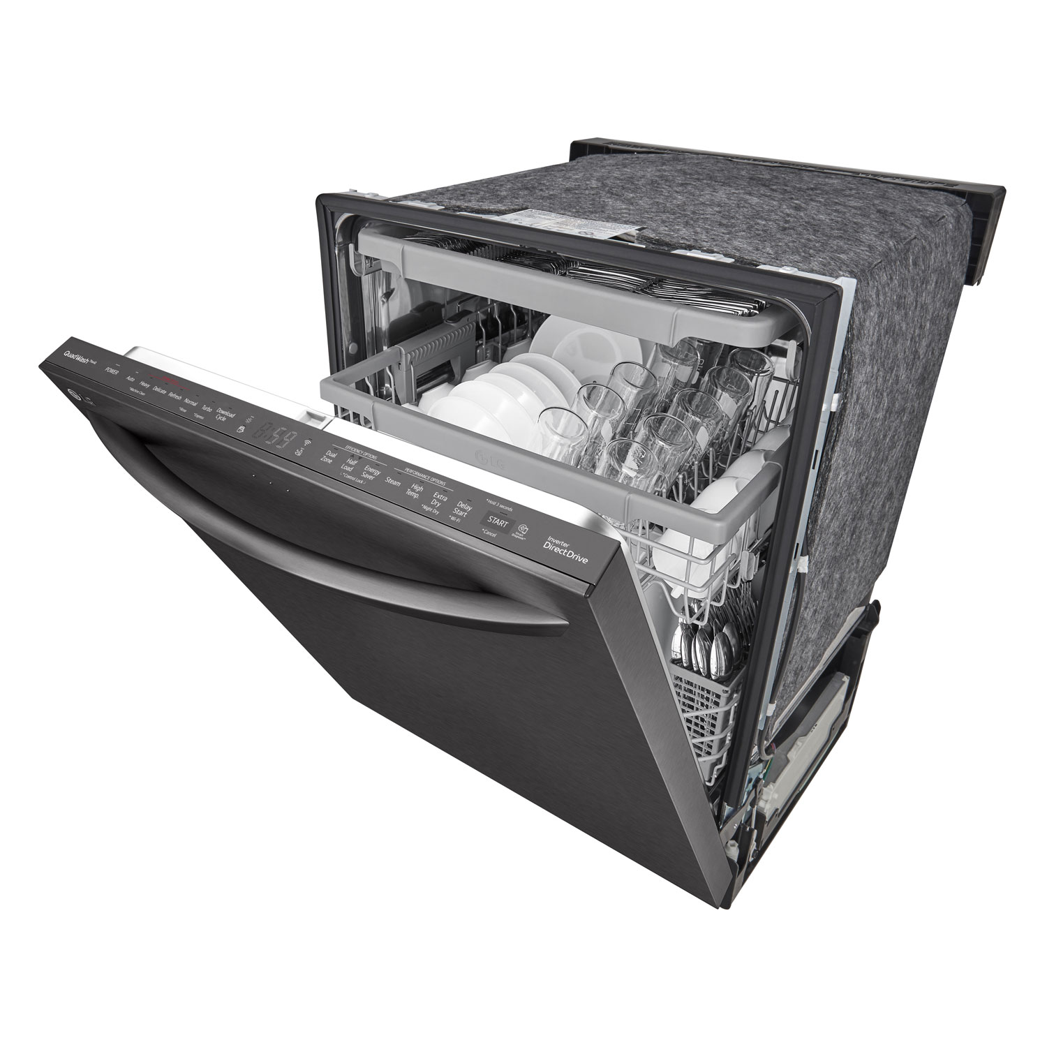 LG 24" 46dB Built-In Dishwasher with Third Rack - Black Stainless Steel