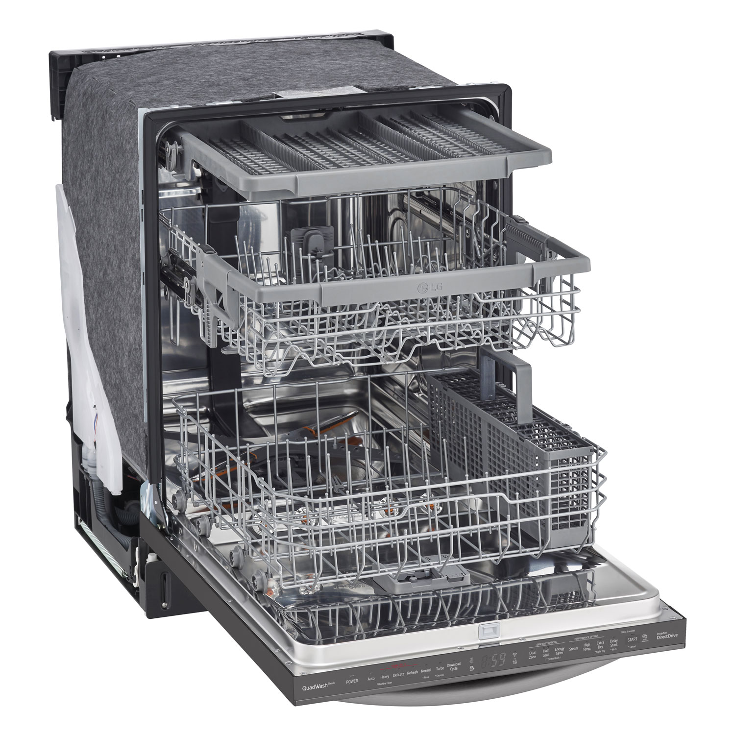 LG 24" 46dB Built-In Dishwasher with Third Rack - Black Stainless Steel