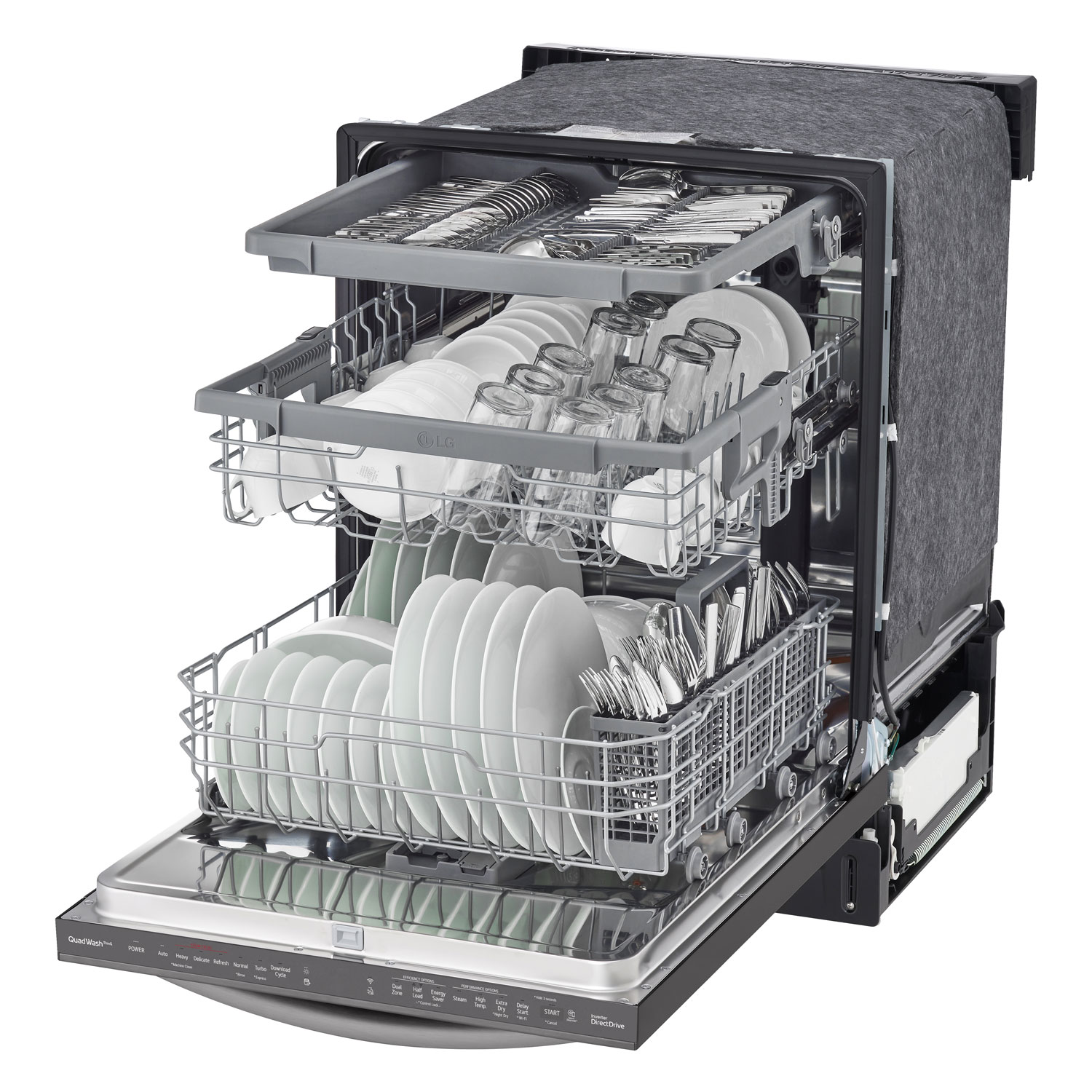 LG 24" 46dB Built-In Dishwasher with Third Rack - Black Stainless Steel