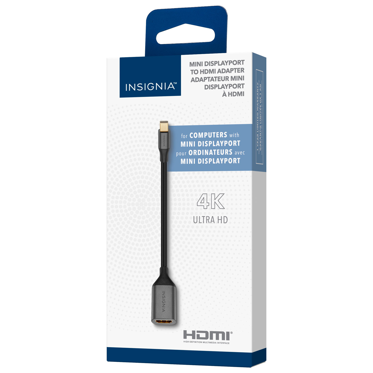 Adaptateur mini DisplayPort à HDMI UHD 4K d'Insignia - Exclusivité Best Buy