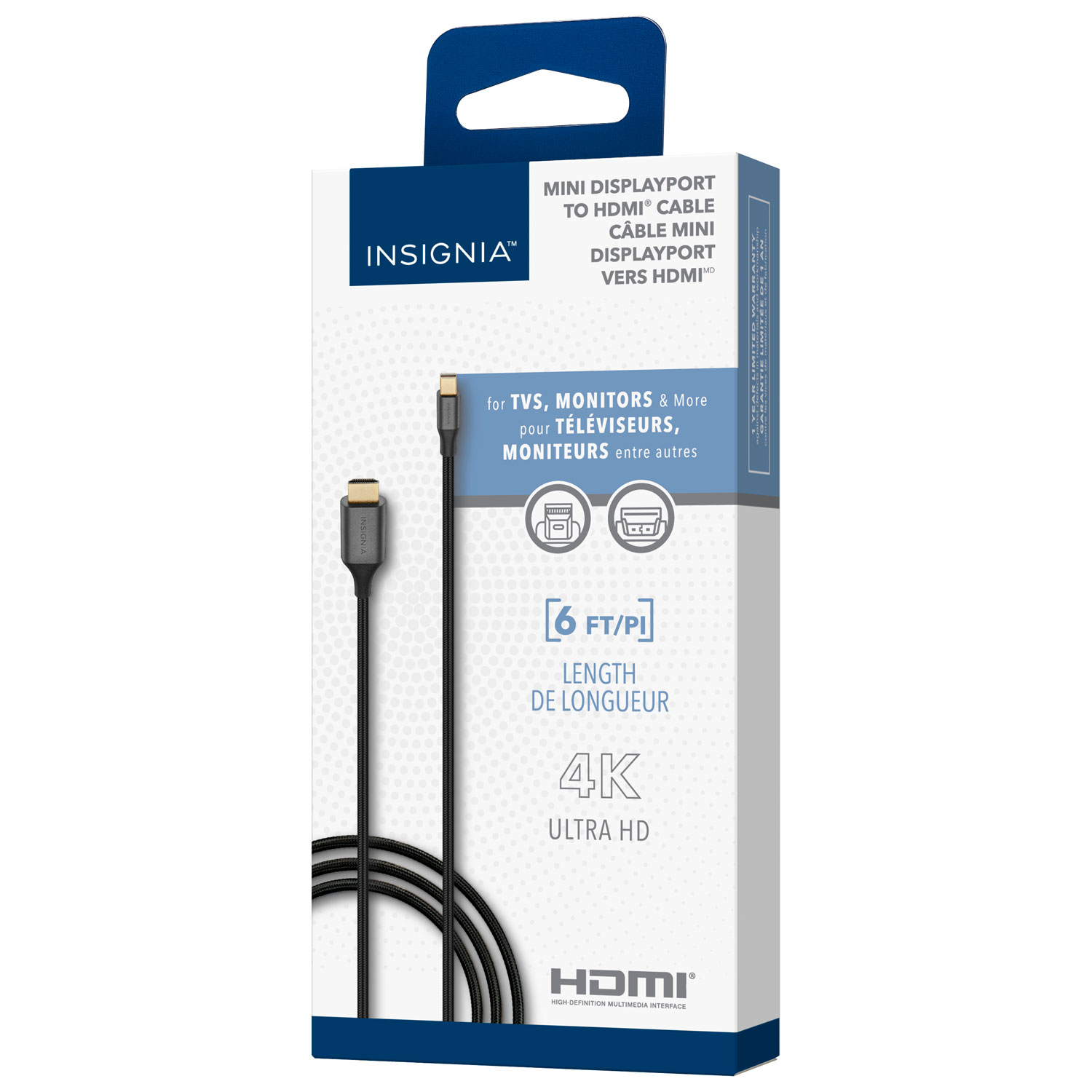 Insignia 1.83m Mini DisplayPort to 4K Ultra HD HDMI Cable - Only at Best Buy