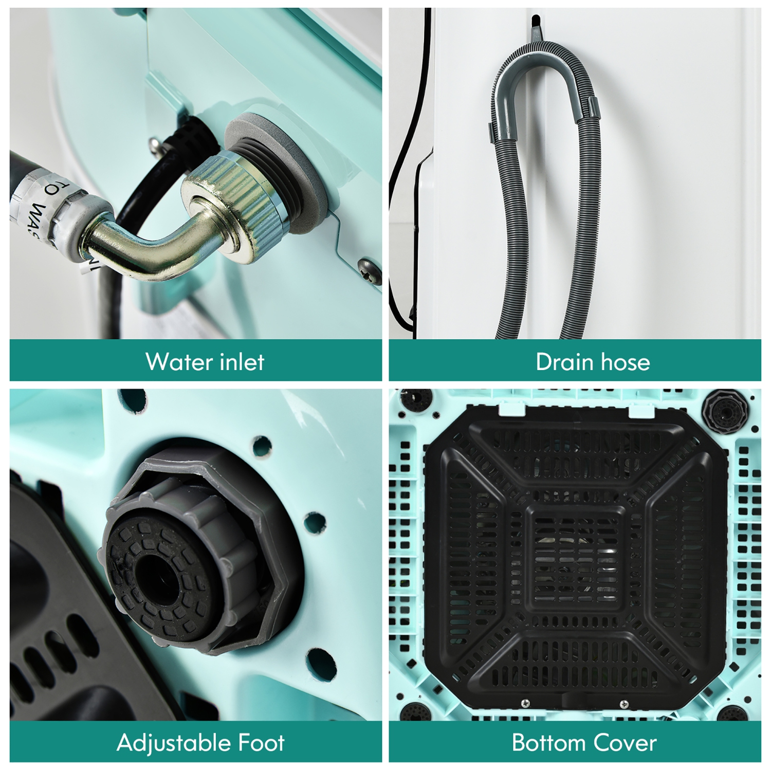 Costway 8lbs Portable Fully Automatic Washing Machine W/ Drain Pump