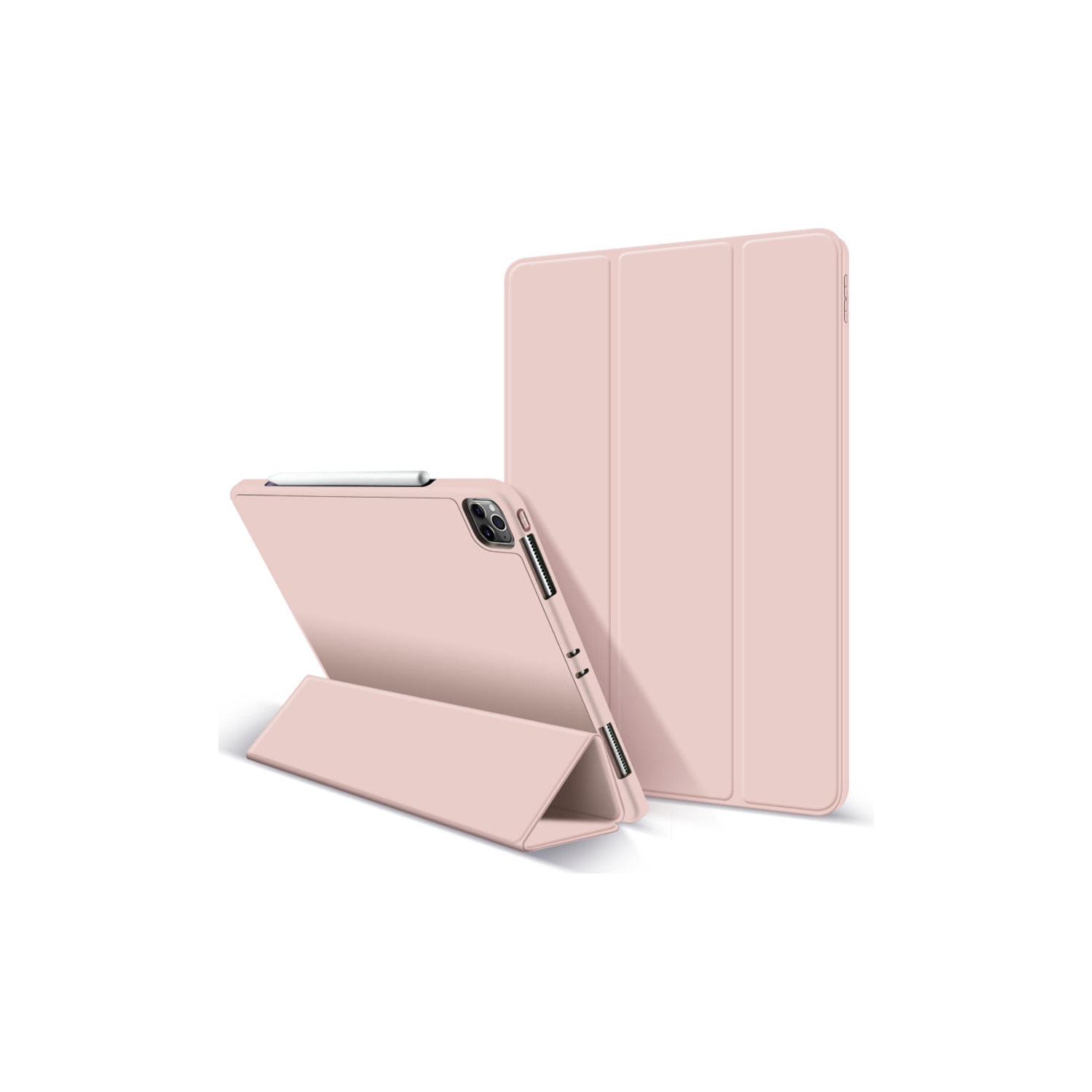iPad Pro 11" 2020 Leather Shockproof Case with Pencil Holder - PrimeCables® - Pink