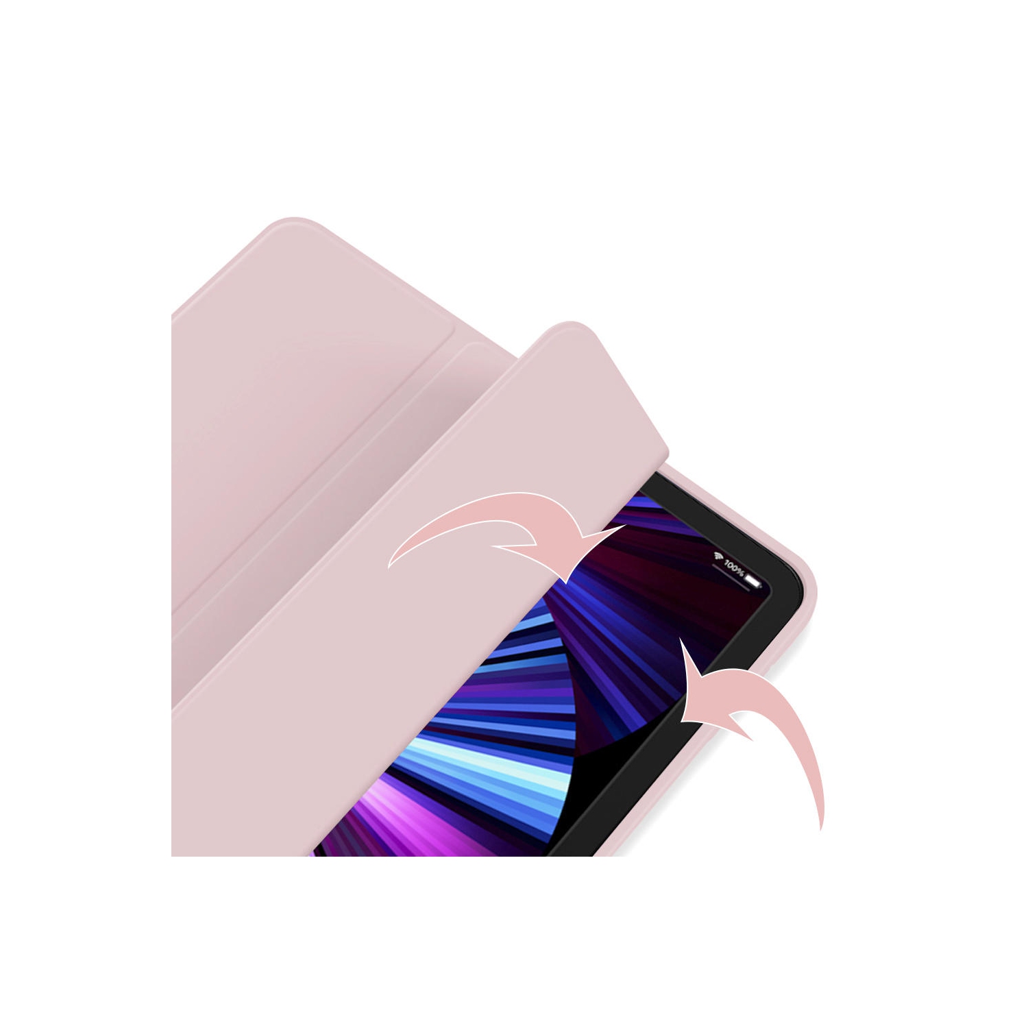 iPad Pro 11" 2020 Leather Shockproof Case with Pencil Holder - PrimeCables® - Pink