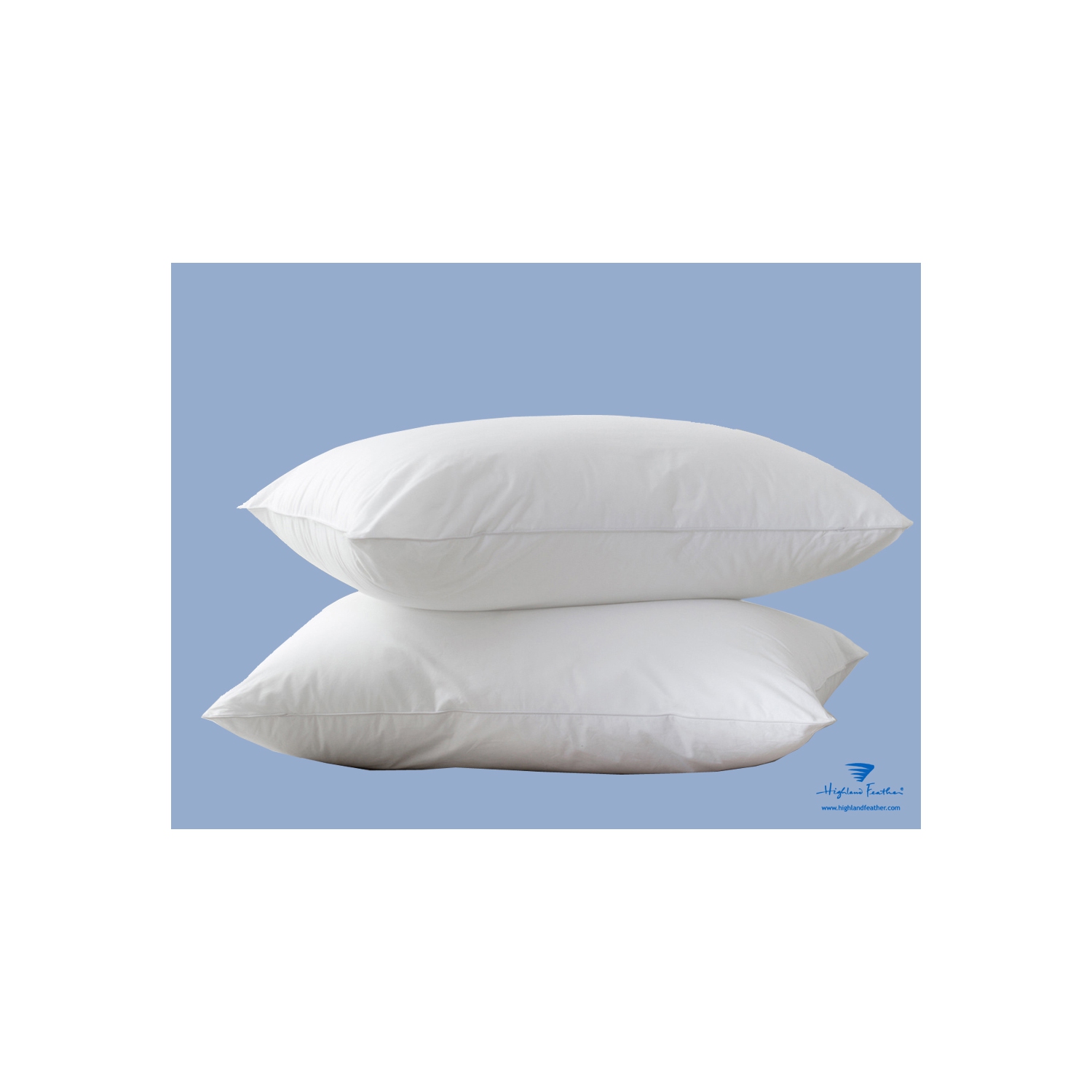 Highland Feather – Oreiller en duvet d’oie blanche hongrois, 750 fils/po2, enveloppe en coton pur, 700 fils/po2, soutien confortable et doux,