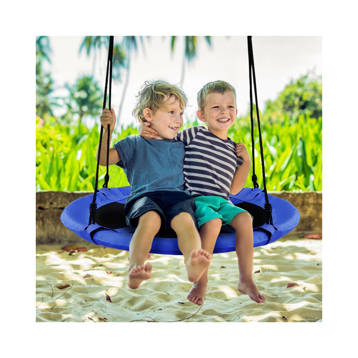 Goplus 40'' Flying Saucer Tree Swing Indoor Outdoor Play Set Kids Christmas Gift