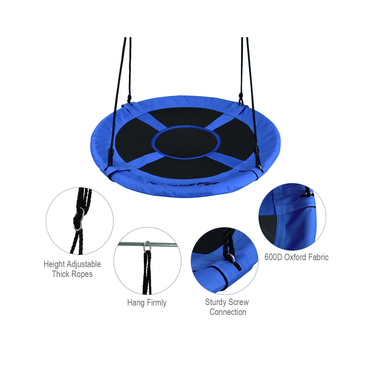 Goplus 40'' Flying Saucer Tree Swing Indoor Outdoor Play Set Kids Christmas Gift