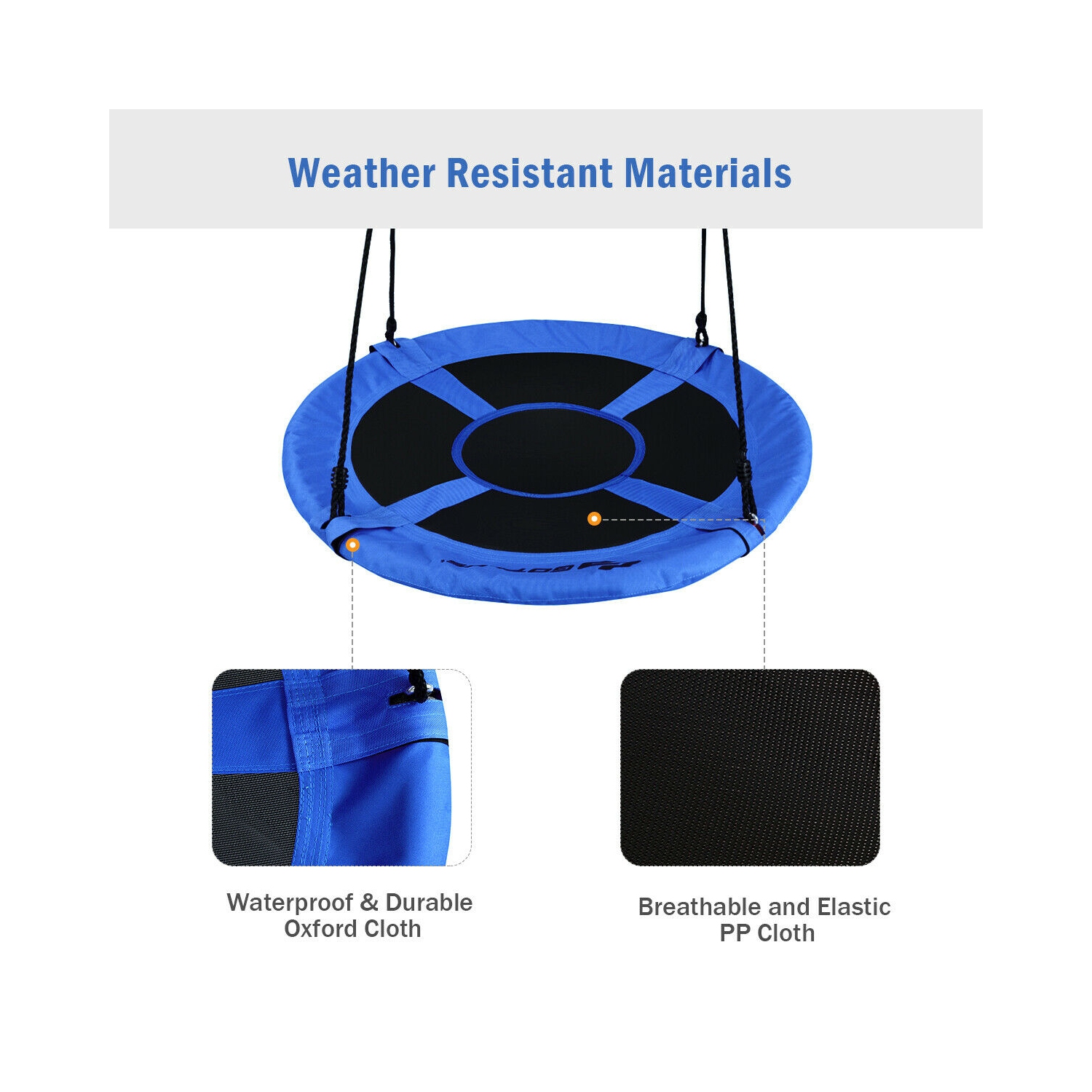 Goplus 40'' Flying Saucer Tree Swing Indoor Outdoor Play Set Kids Christmas Gift