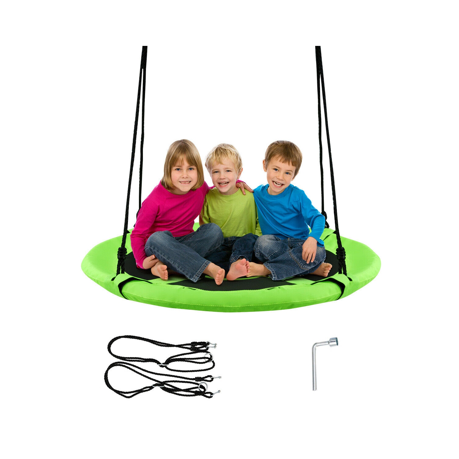 Goplus 40'' Flying Saucer Tree Swing Indoor Outdoor Play Set Kids Christmas Gift