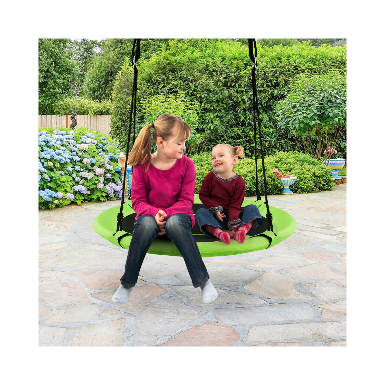 Goplus 40'' Flying Saucer Tree Swing Indoor Outdoor Play Set Kids Christmas Gift