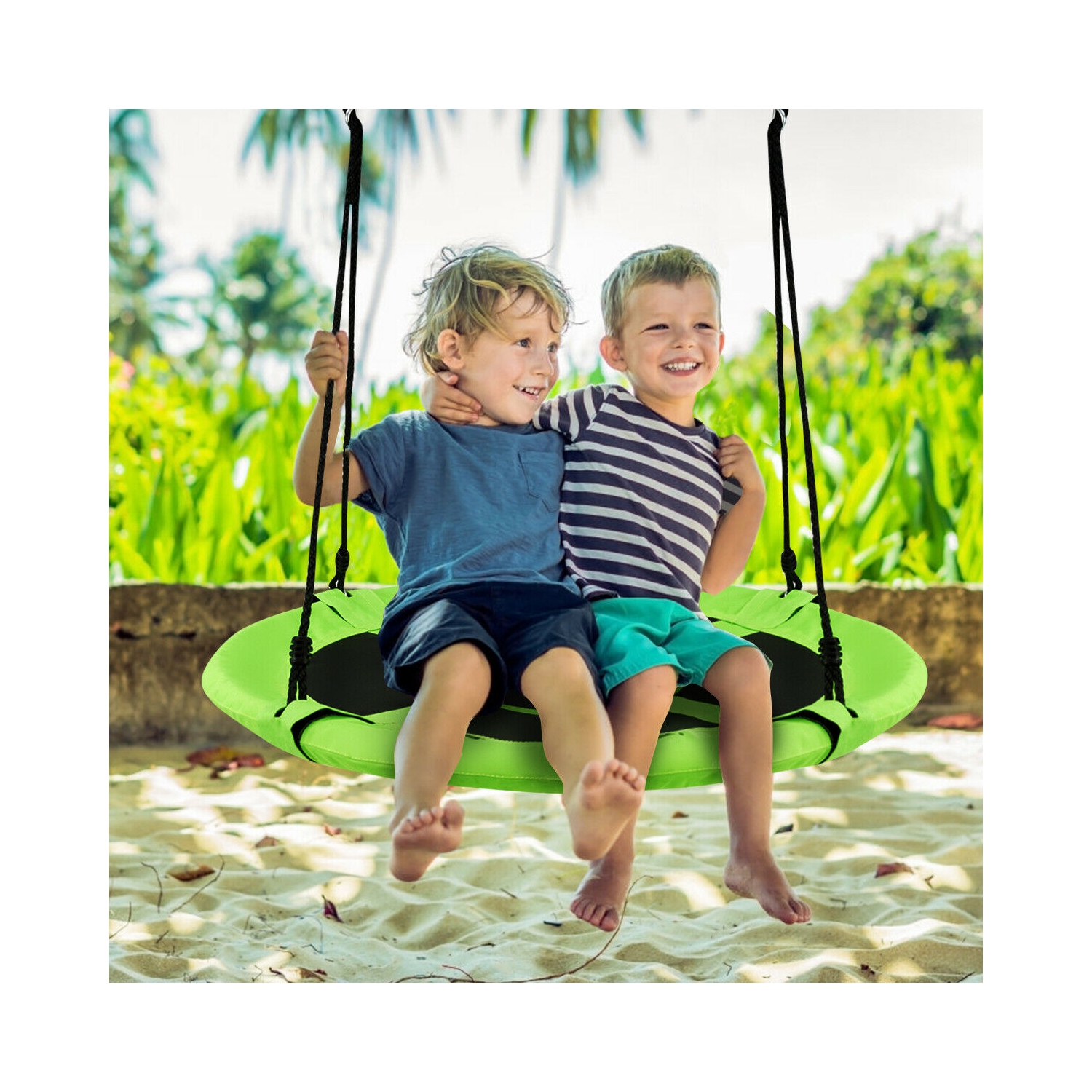 Goplus 40'' Flying Saucer Tree Swing Indoor Outdoor Play Set Kids Christmas Gift