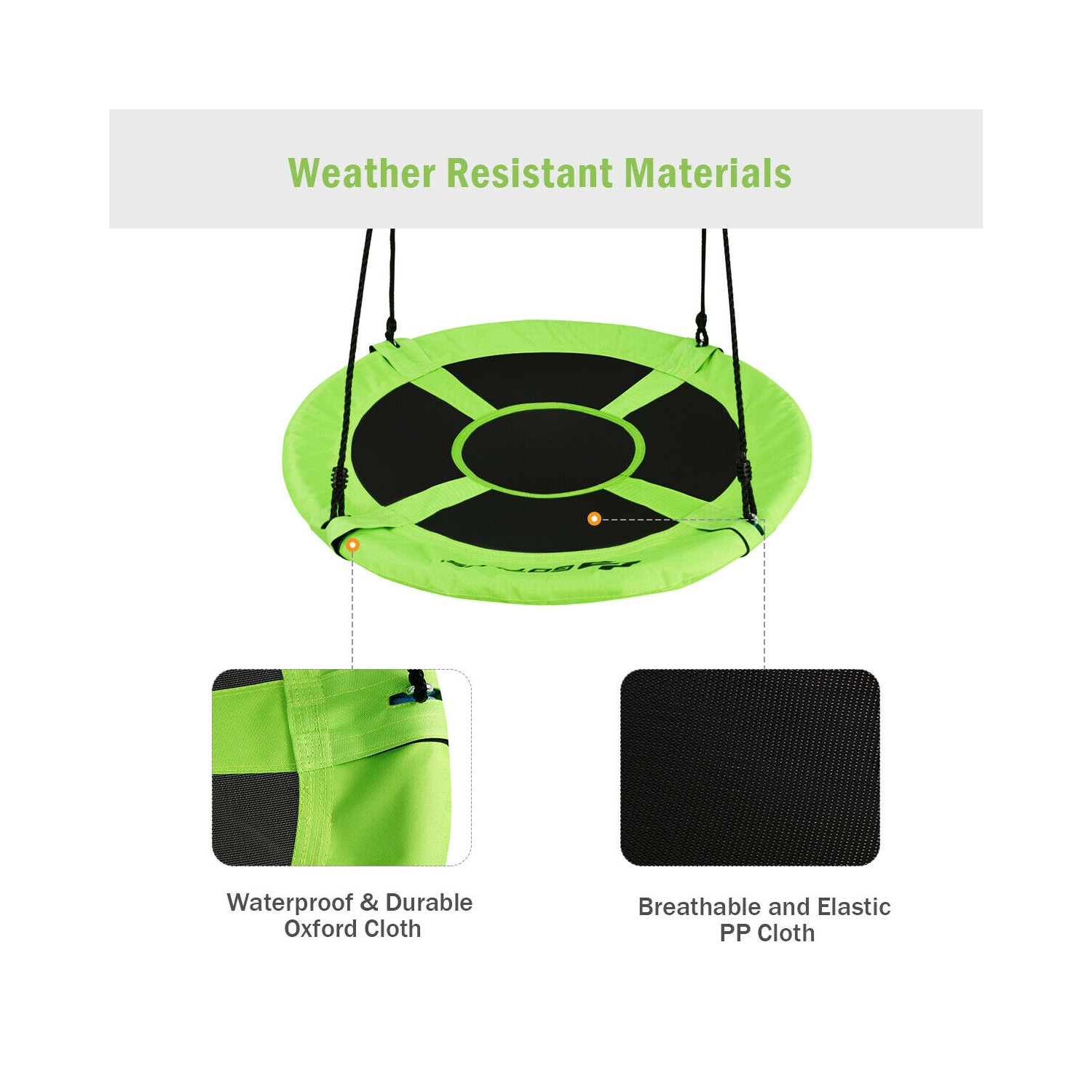 Goplus 40'' Flying Saucer Tree Swing Indoor Outdoor Play Set Kids Christmas Gift