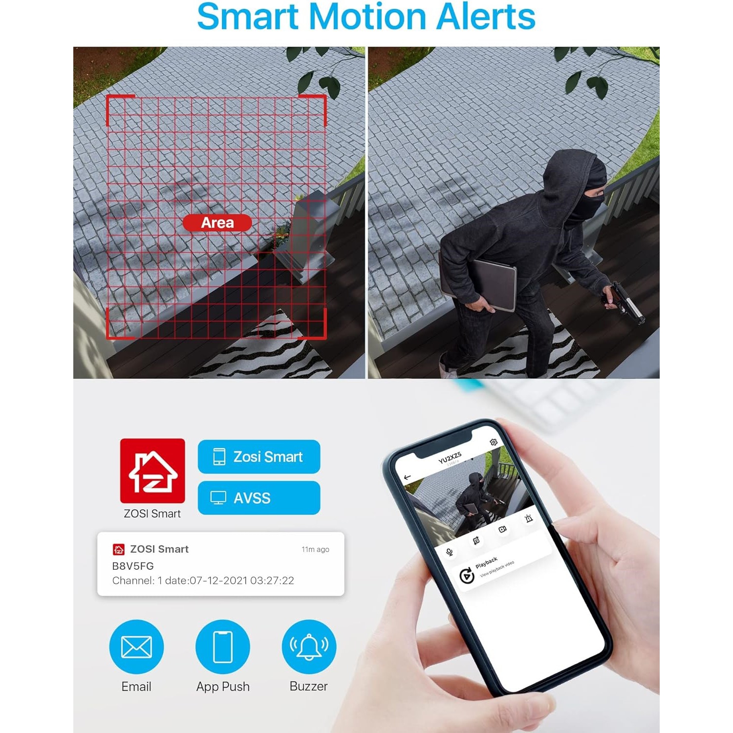 ZOSI H.265+ 16-Channel 1080P Hybrid 4-in-1 DVR Security Video Recorder for 720P/1080P HD-TVI, CVI, AHD, and CVBS Analog Surveillance System, Remote