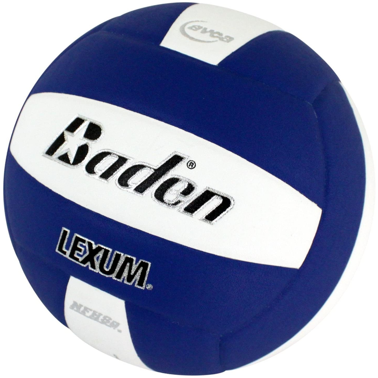 Baden LEXUM Ballon de Volley Intérieur en Microfibre - Balle de Jeu Officielle Approuvé par la NFHS, Bleu Royal/Blanc