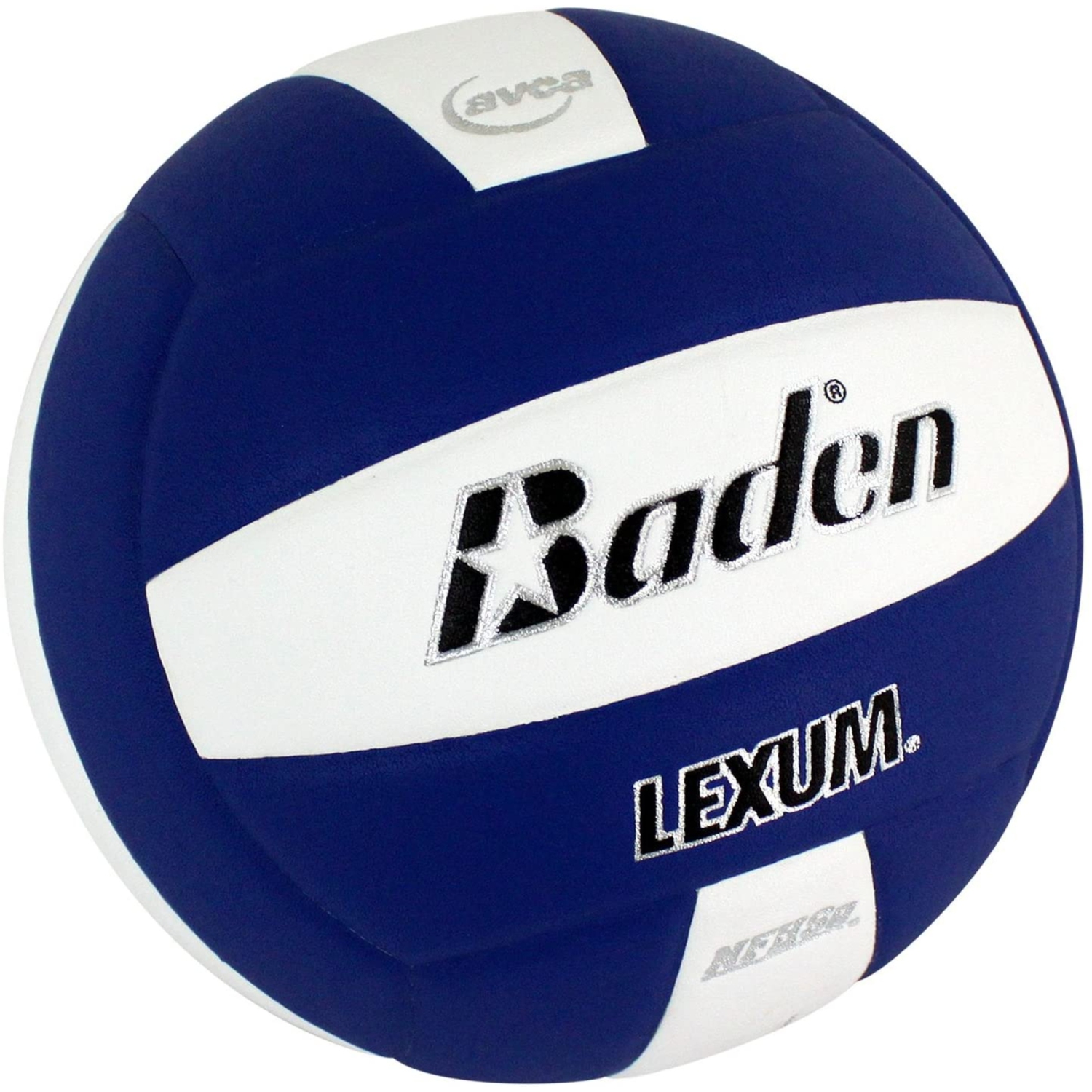 Baden LEXUM Ballon de Volley Intérieur en Microfibre - Balle de Jeu Officielle Approuvé par la NFHS, Bleu Royal/Blanc