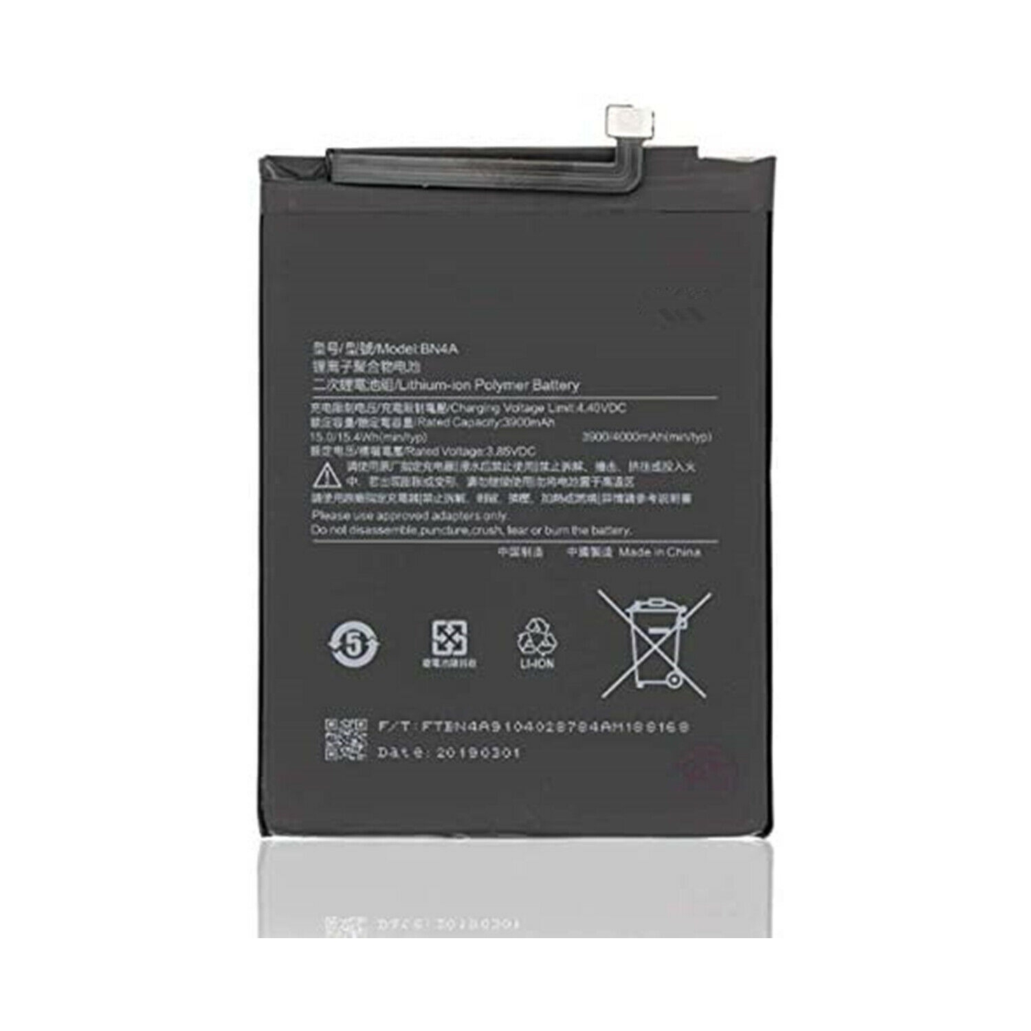 Replacement Battery-Compatible with XIAOMI REDMI Note 7 BN4A