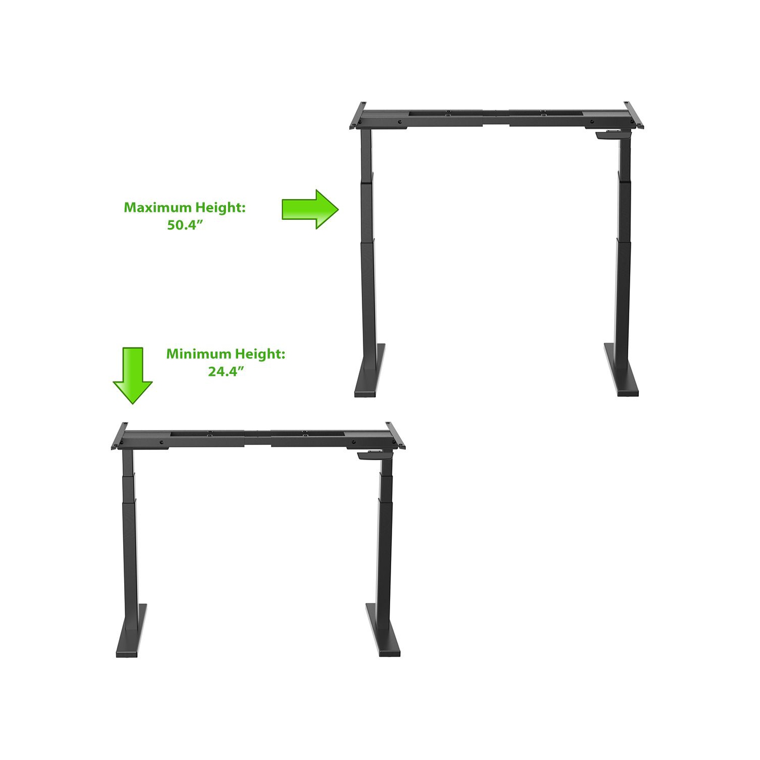 Boost Industries FS-DR92M Premium 3-Stage Dual Motor Height Adjustable Desk Frame