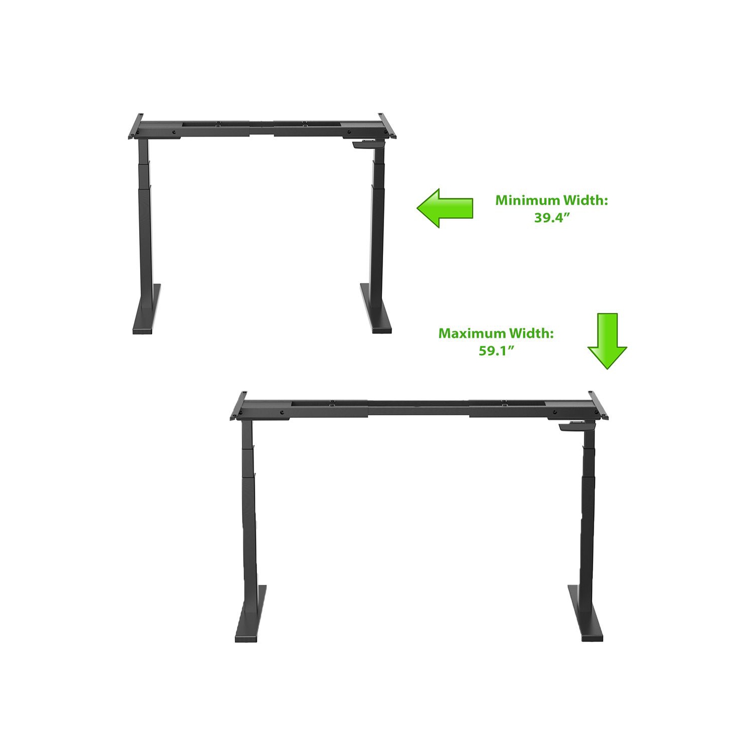 Boost Industries FS-DR92M Premium 3-Stage Dual Motor Height Adjustable Desk Frame