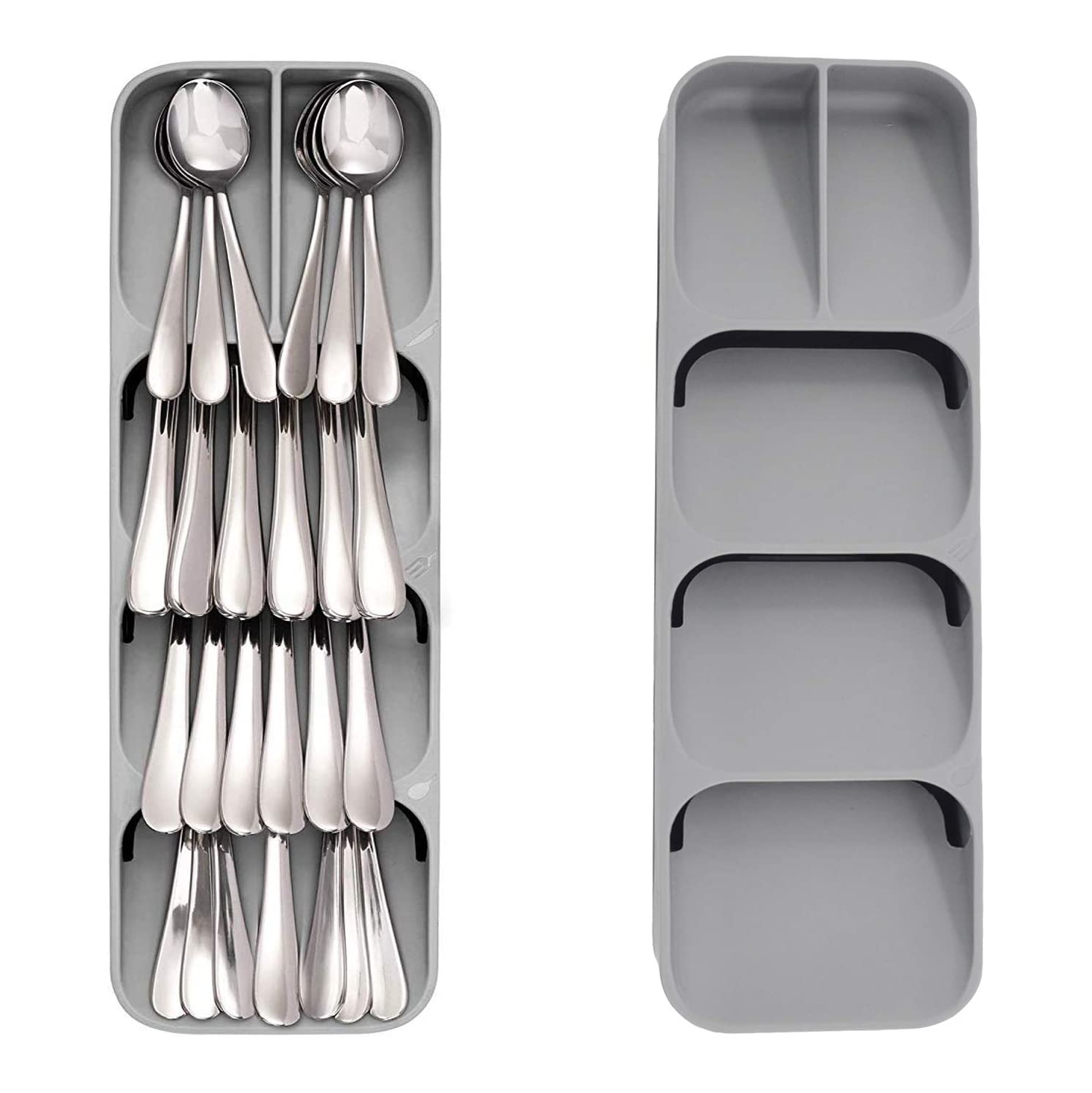 ISTAR Kitchen Drawer Organizer Tray for Cutlery Silverware Original Junk Drawer Organizer-Granite Knife and Fork Storage Box Kitchen Organizer