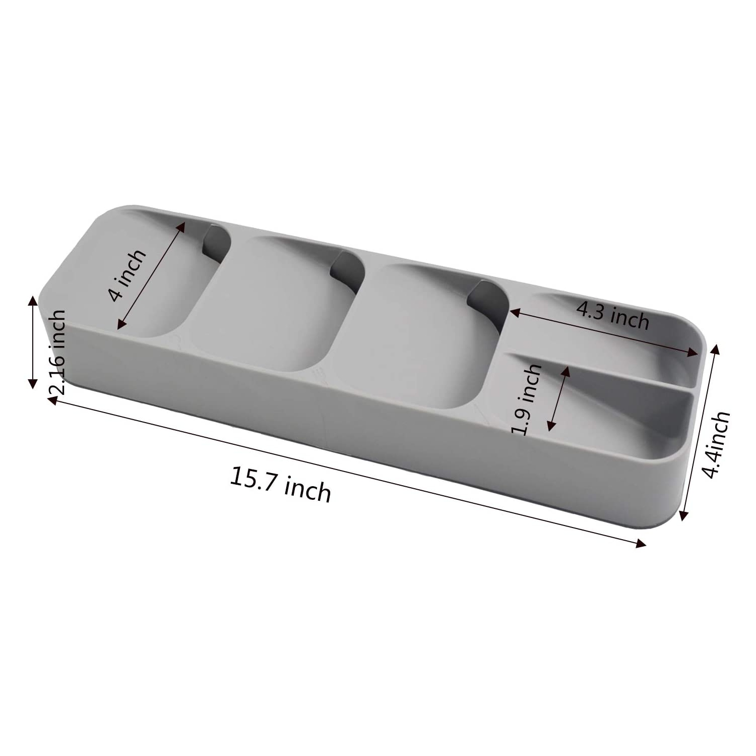 ISTAR Kitchen Drawer Organizer Tray for Cutlery Silverware Original Junk Drawer Organizer-Granite Knife and Fork Storage Box Kitchen Organizer