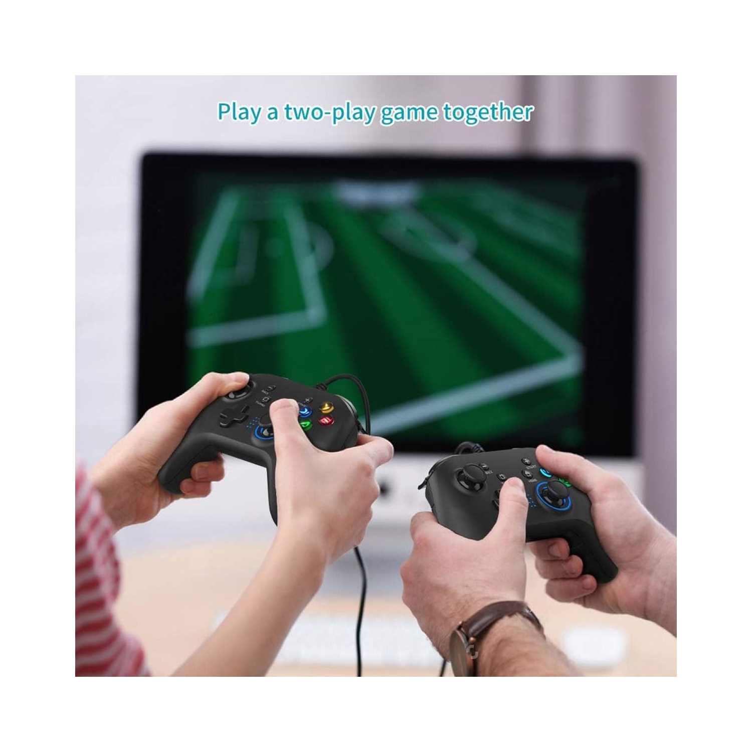 ISTAR Dual-Vibration Wired Gaming Controller Joystick Gamepad for Computer PC Windows 7/8/10, PS3, Switch